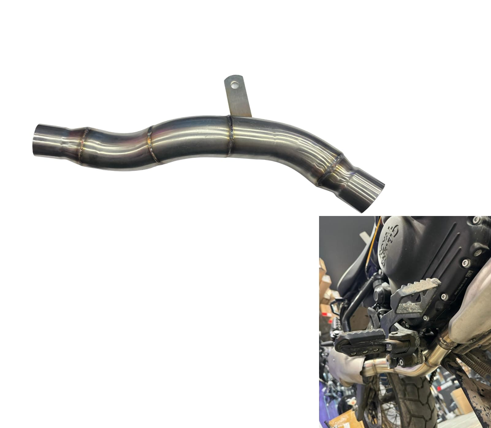 Himalayan 450 latest BS6 slip on bend pipe/link pipe