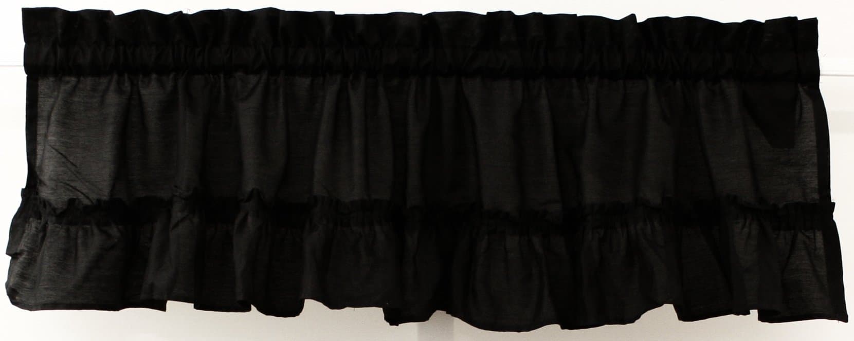 The_Curtain_Shop Stacey Solid Insert Valance 54Wx13L Black