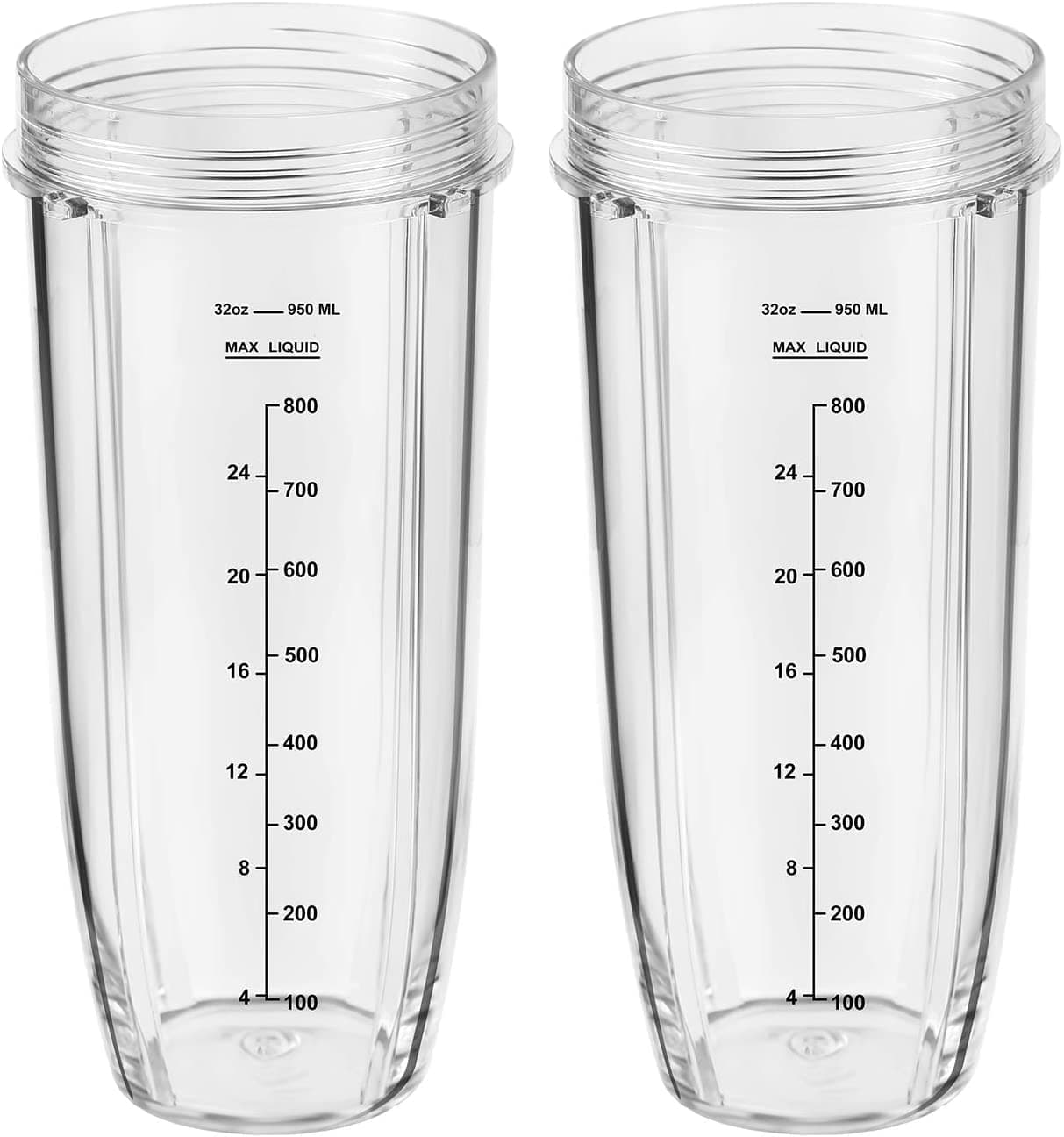 Replacement Part for Nutri Ninja Blender 2-Pack 32oz Replacement Cups Compatible with Nutri Ninja Auto-iQ Series Blenders