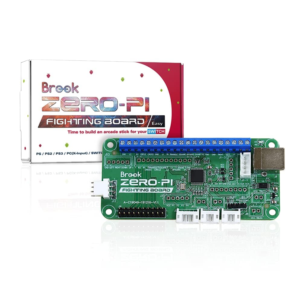 Zero- Pi Fighting Board Easy Version - Compatible with Switch/ PS3/ PS2/ PS/PC(X-Input)/ Retro Gaming Emulator to Arcade Stick Screw Terminal Header Included