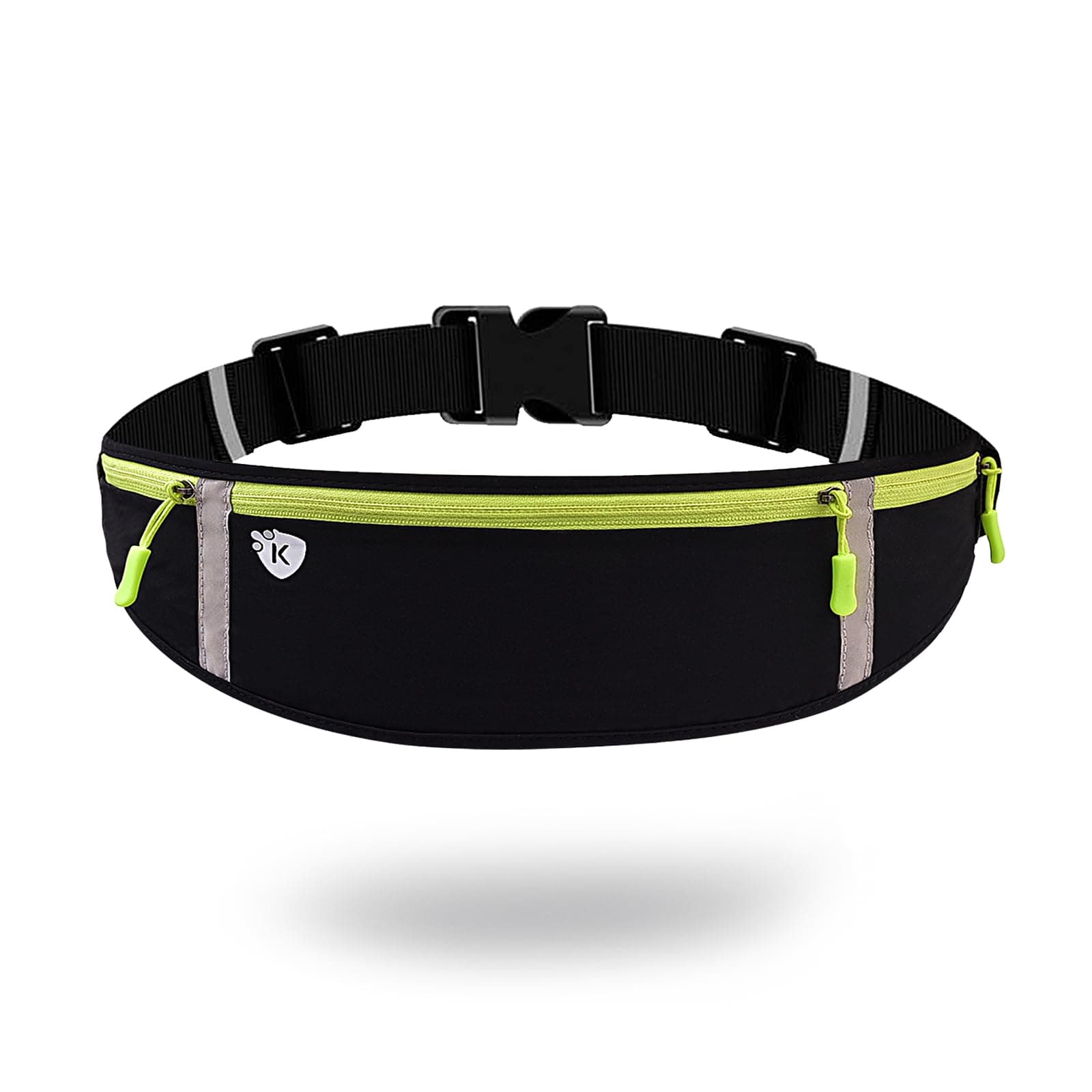 Running Belt with Adjustable Elastic Strap – Sweat Proof Large Capacity Waist Pack Perfect for Workouts, Exercise, Cycling, Walking, Travel & Outdoor Activities