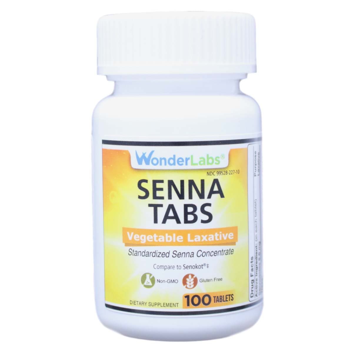 Wonder Laboratories Senna-Tabs Natural Vegetable Laxative, Comparable to Senokot® - 100 Tablets