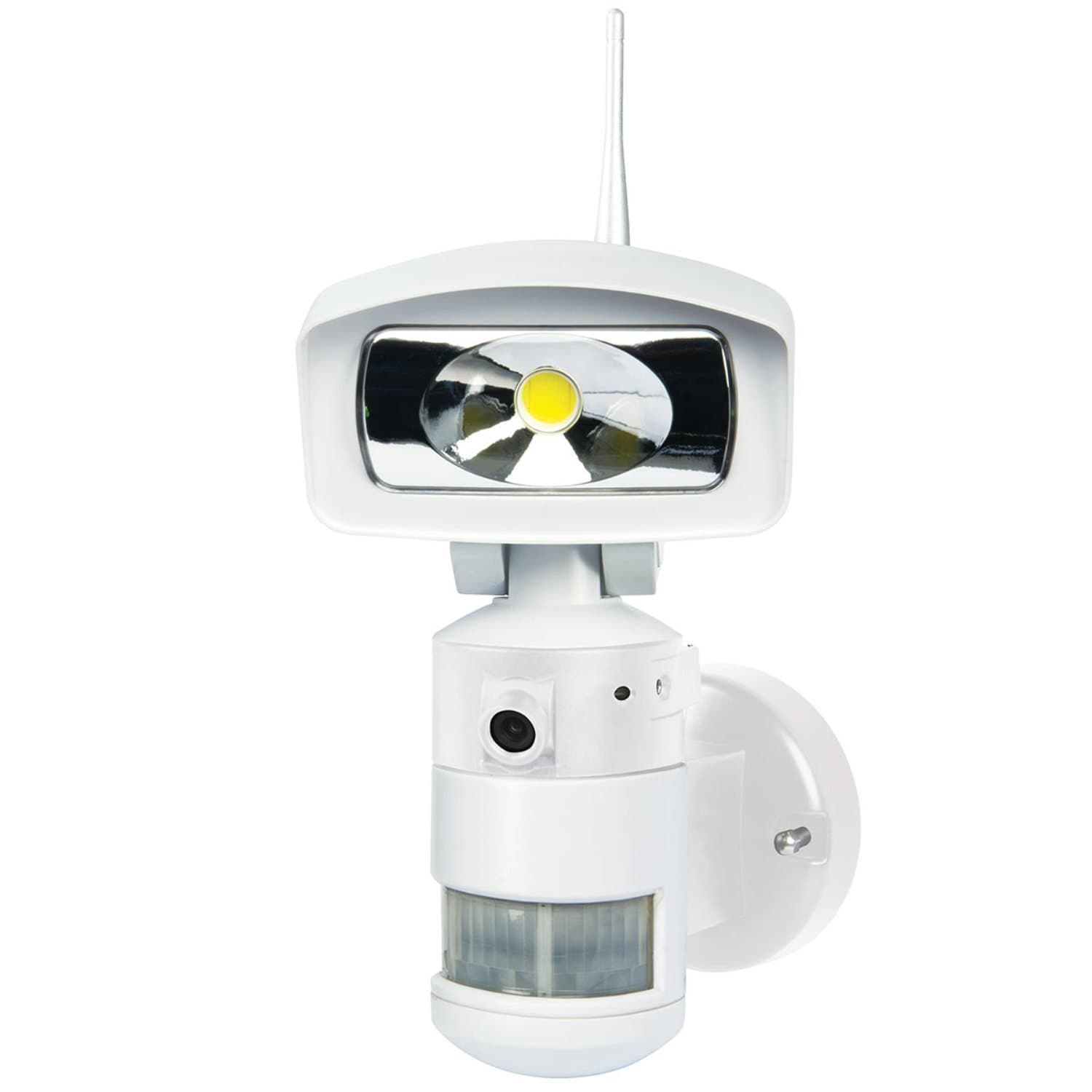 NightWatcher NW760 16W LED Robotic Security Light with Wi-fi HD Camera 8GB SD in White