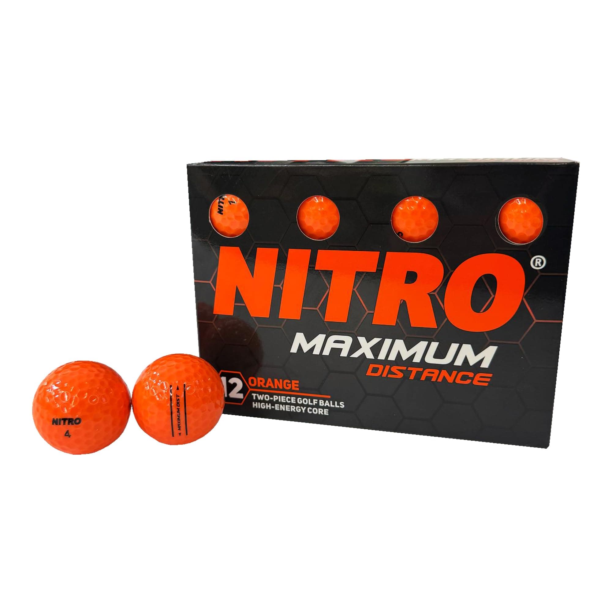 NMD12OBXC Maximum Distance Golf Ball (12-Pack), Orange