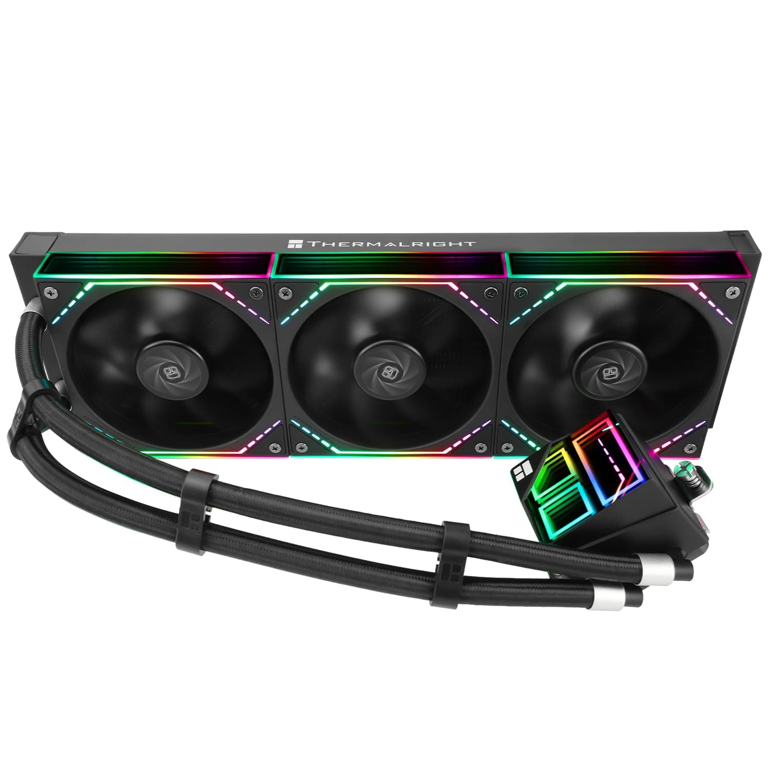 Thermalright Frozen Infinity 360 Black CPU Water Cooler,360 Aio CPU Cooler, Triple TL-M12 PWM Fans,Infinity Mirror CPU Cooler,for AMD/AM4/AM5,Intel LGA1851/1700/1150/1151/2011