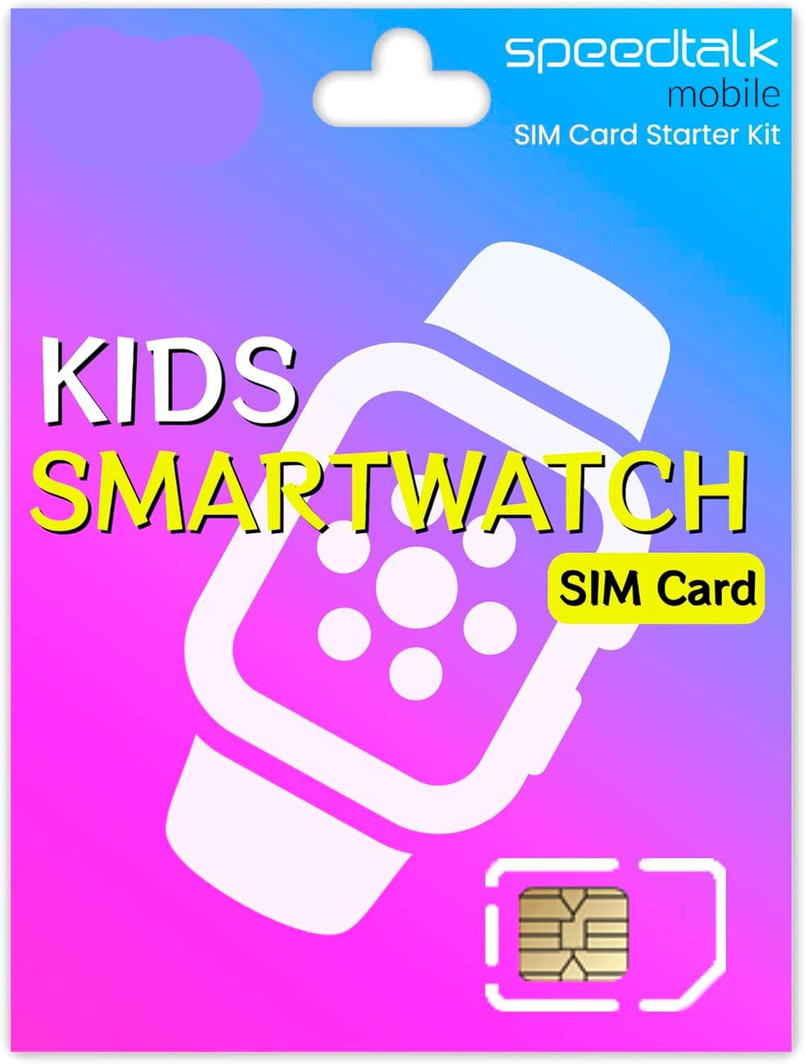 Smartwatch SIM Card Starter Kit - Triple Cut 3 in 1 Simcard: Standard, Micro, Nano for 4G Kids Senior Smart Watches & Wearables | No Contract No Credit Check | Global Coverage