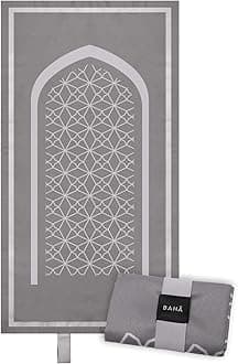 Portable Travel Mat | Foldable Muslim Prayer Mat (Slate Gray)