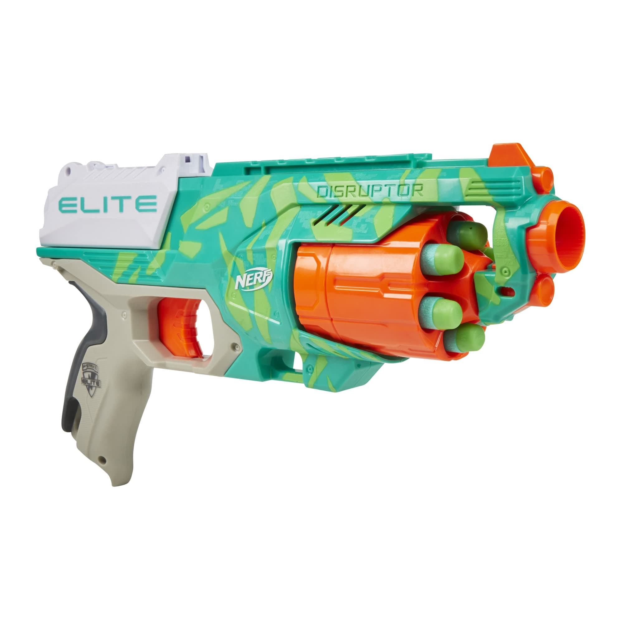 Elite Disruptor Dynamic Green Dart Blaster, Rotating Drum, Slam Fire, Outdoor Toys, for Kids, Ages 8+ (Amazon Exclusive)