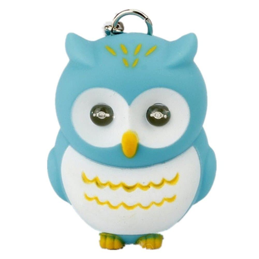 PEGGY CUPY POLEA Owl LED KeyChain Keyring Torch With Light & Sound (Blue)