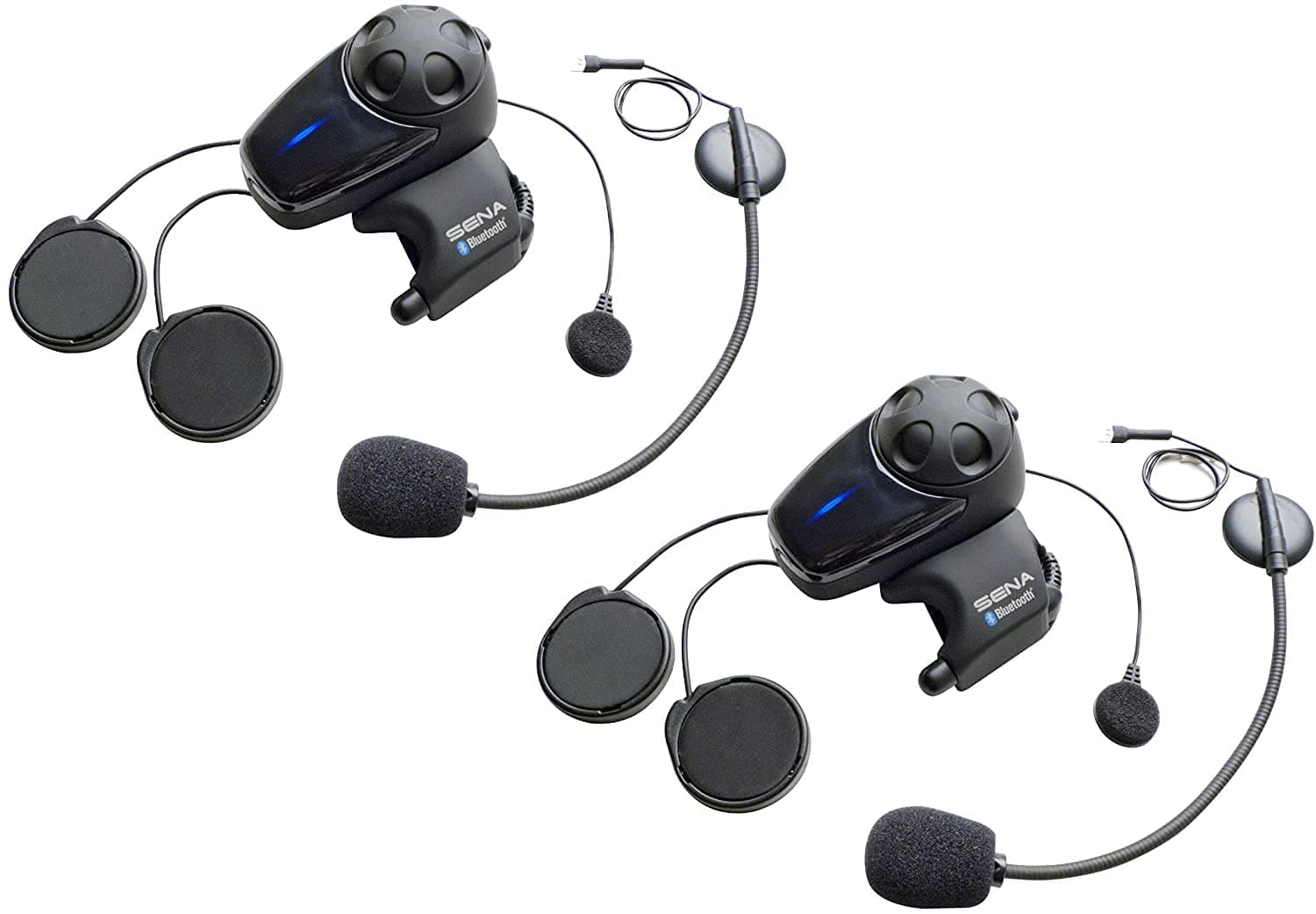 Sena SMH10D-11 Motorcycle Bluetooth Headset/Intercom with Universal Microphone Kit (Dual)