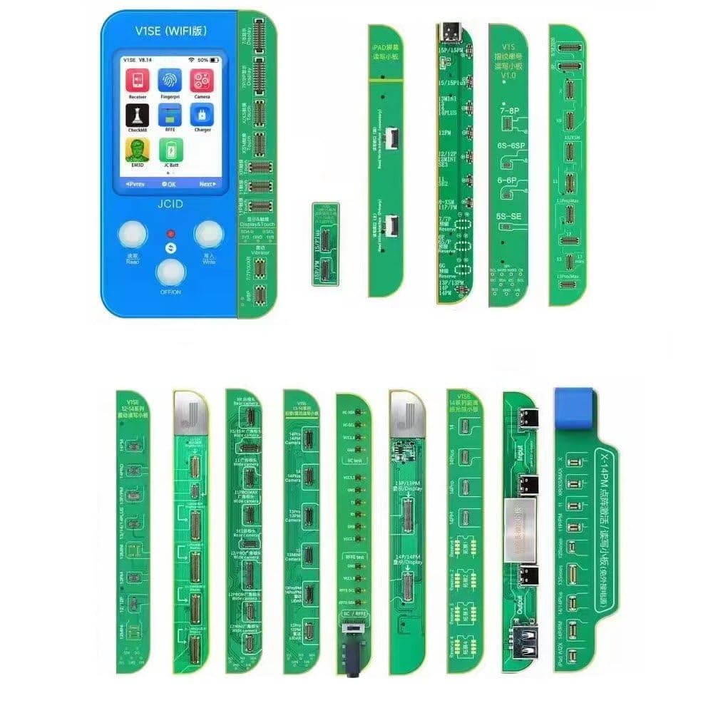 JC ID V1SE Wi Fi Version Phone Part ID Read Write Repair Programmer With 12 x PCB