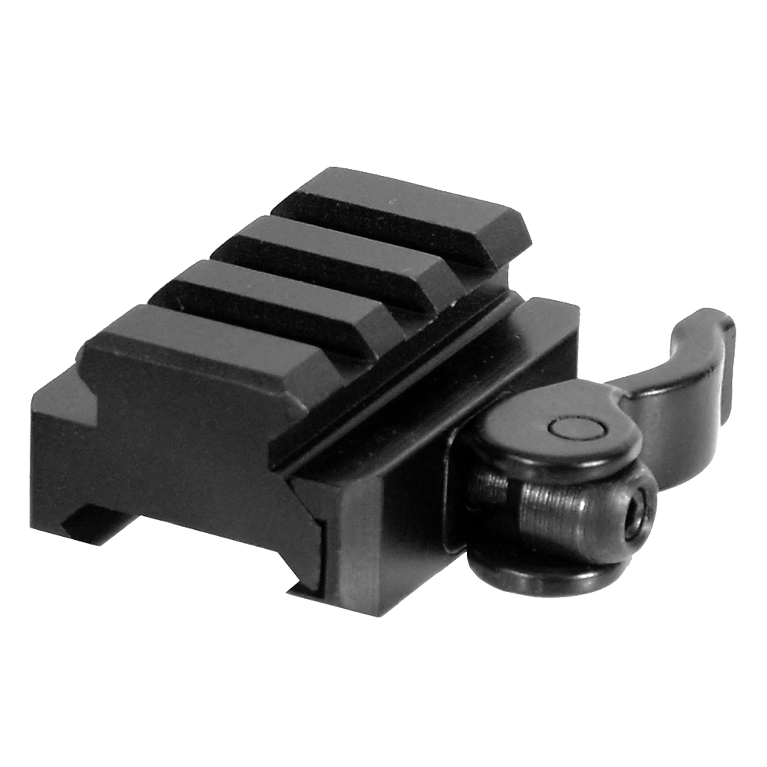 UTG 3-Slot QD Lever Mount Adaptor and Riser, Medium Profile, Black
