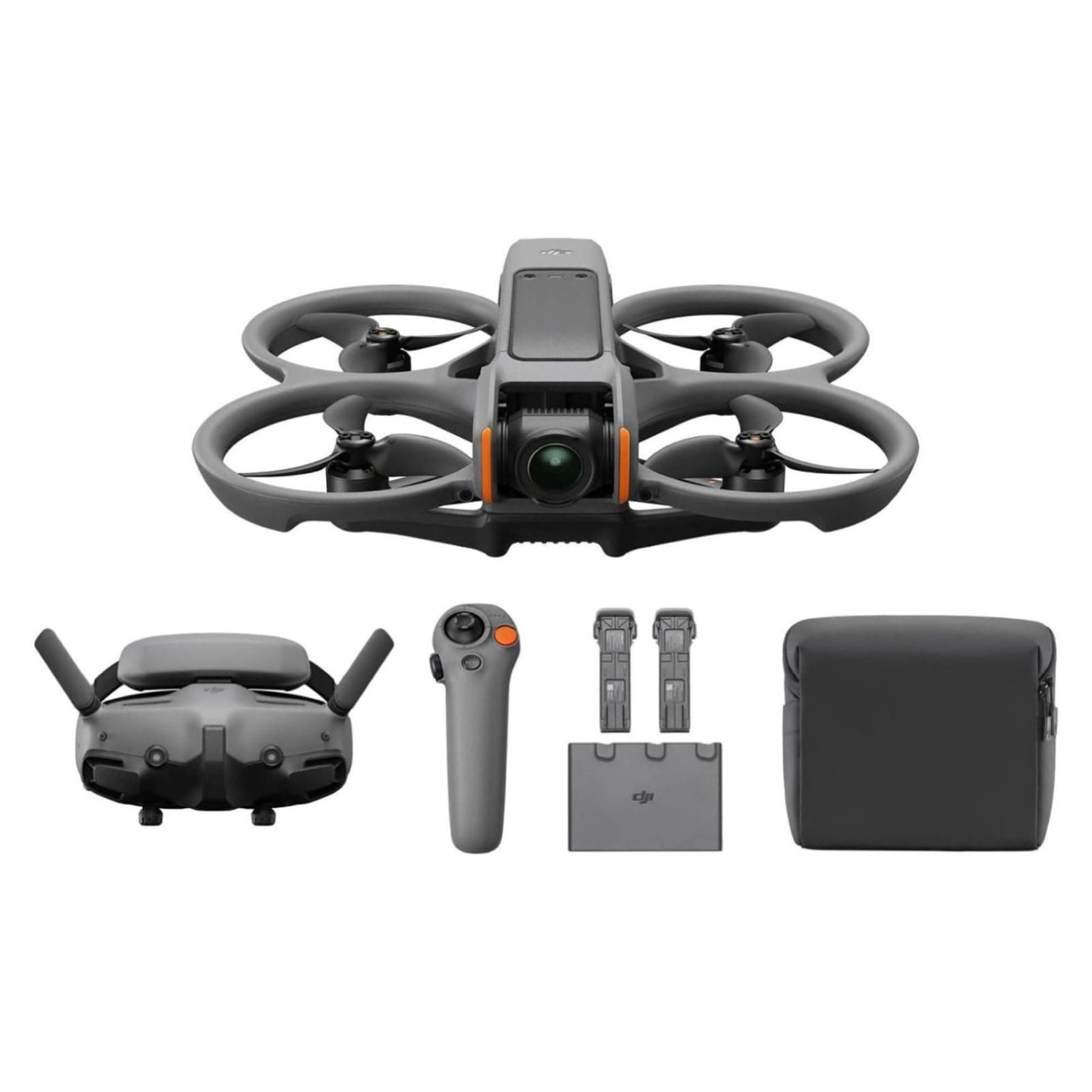 Avata 2 Fly More Combo (3 Batteries), FPV Drones with Camera for Adults 4K, Immersive Experience, One-Push Acrobatics, Built-in Propeller Guard, 155° FOV, Drone Compliant with FAA Remote ID