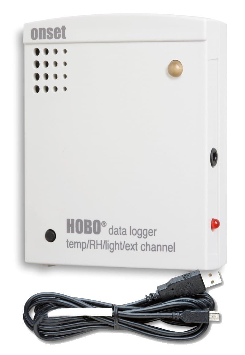 Onset HOBO U12-012 Temp/RH/Light External Data Logger Kit/w USB Cable