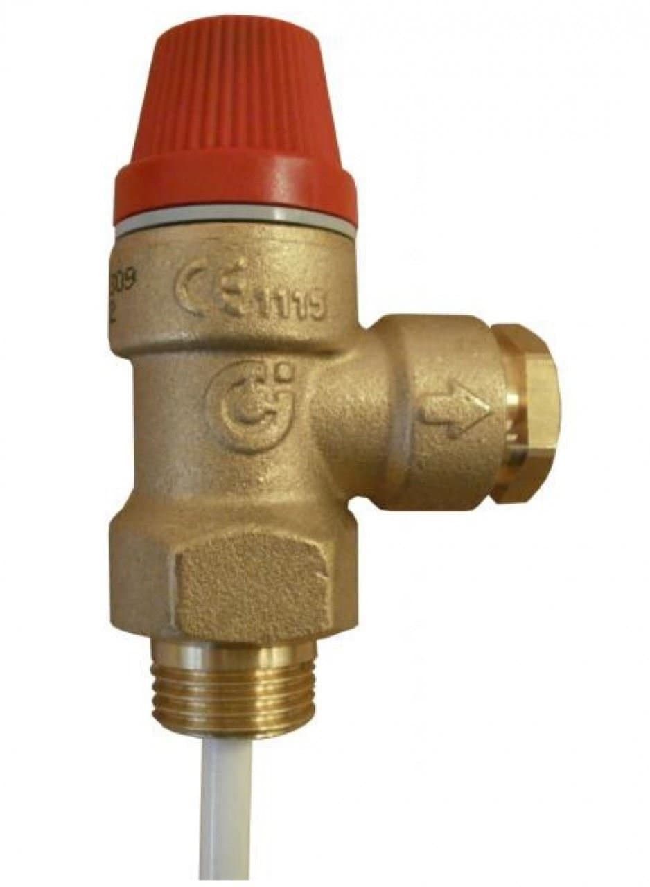 Caleffi 7 Bar 1/2" Pressure & Temperature Relief Valve CA-309470