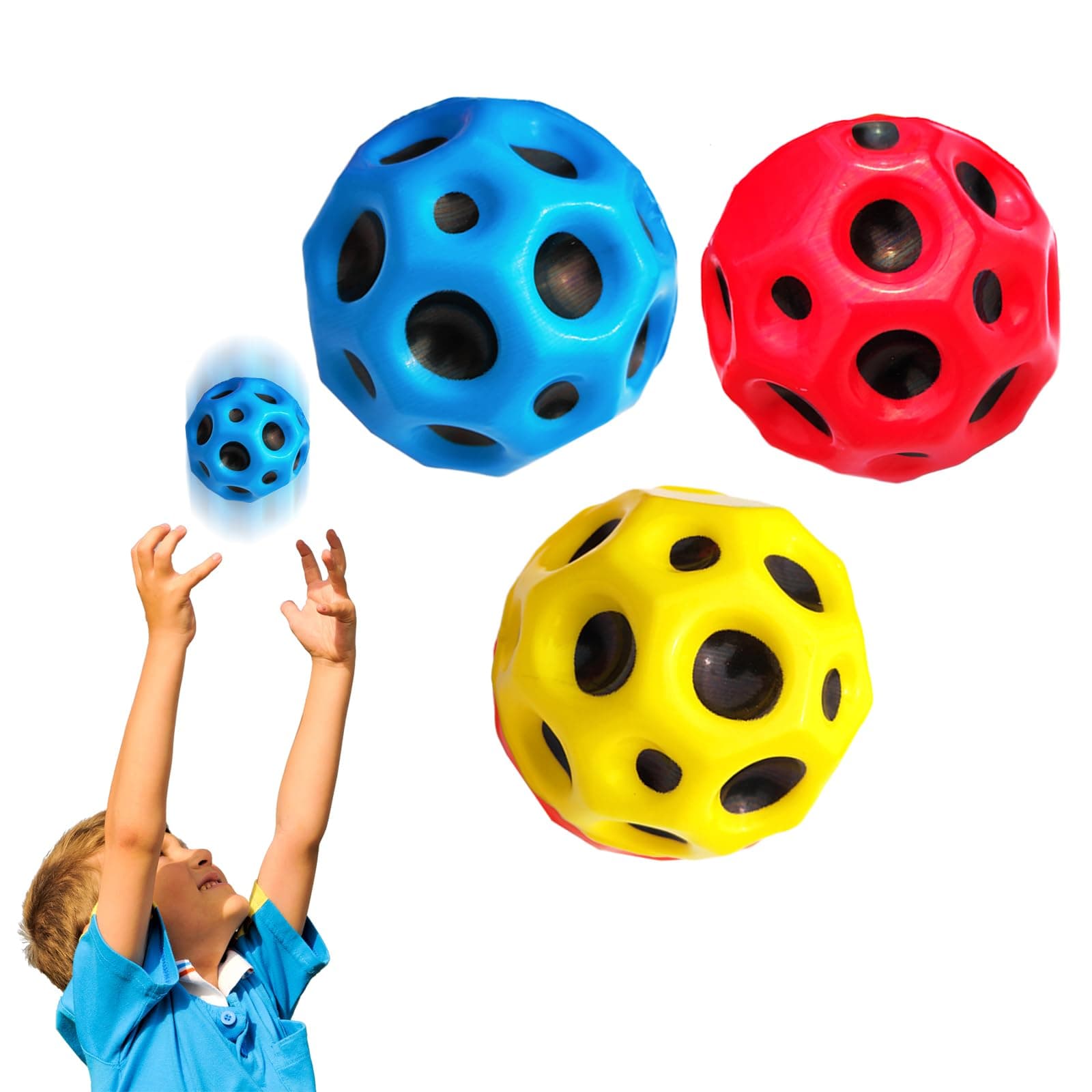 QOUXZ Space Ball,Extreme High Bouncing Ball, Super High Bouncing Space Ball, Children's Sensory Ball, Athlete Training Ball
