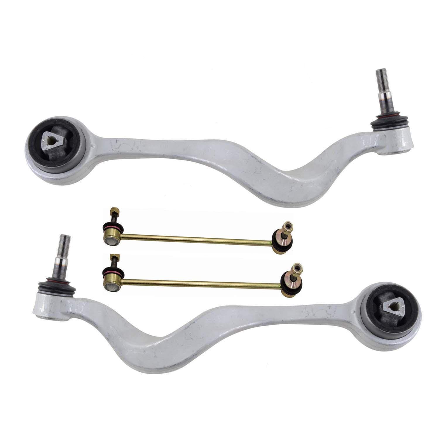 Detroit Axle - 4pc Front End Control Arms Kit for 2004-2007 BMW 525i 530i 2006-2010 BMW 528i 535i 550i M5 2004-2005 545i, 2 Lower Forward Control Arms w/Ball Joints 2 Stabilizer Sway Bars Replacement