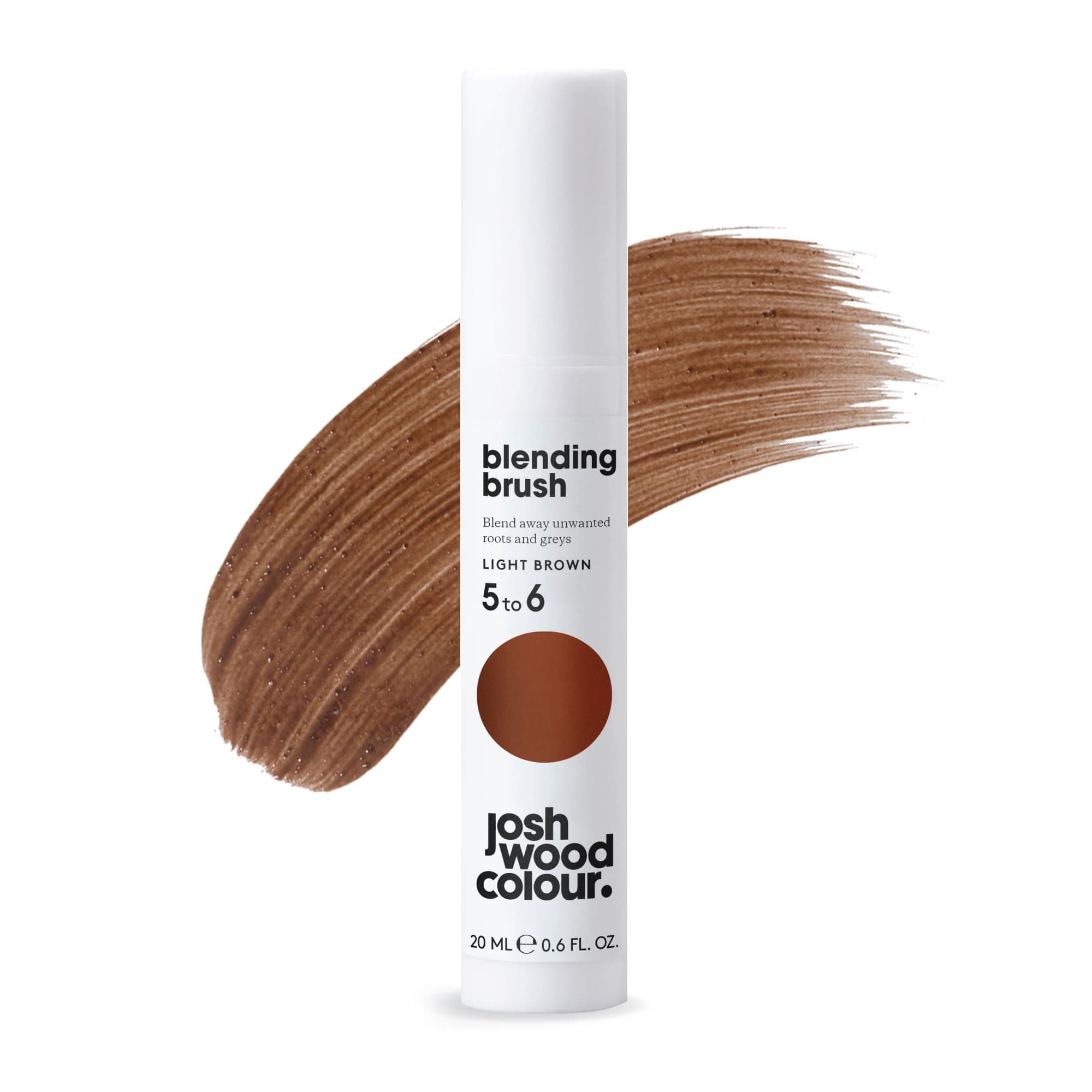 Josh Wood Blending Brush (Light Brown) - Grey Root Touch Up Brush to Cover Regrowth in between Colouring - Instant Coverage - Temporary, WASHES OUT - Vegan (20ml)
