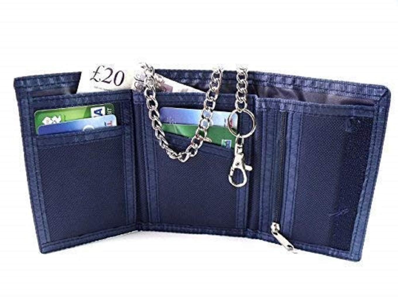 Unisex Canvas Wallet Chain Card Holder