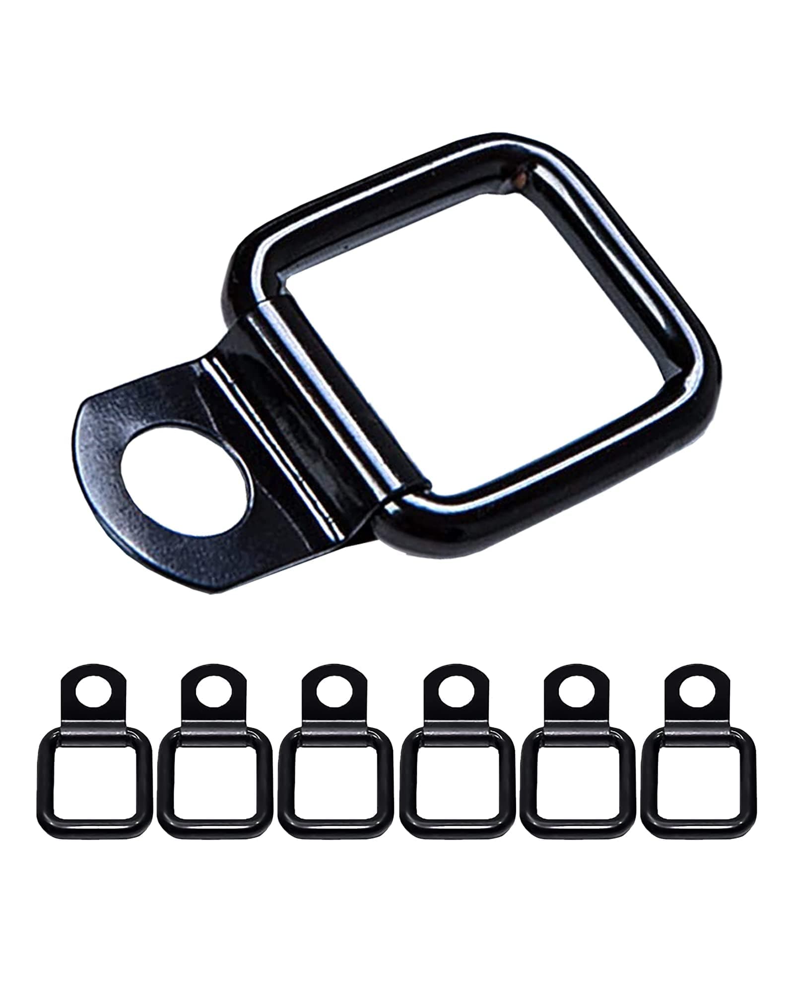 GPCA Tie Down D Ring Set, Easy-to-Install Truck Tie Downs, Compatible with Cargo Cover Mounts, Heavy-Duty Jeep Wrangler Accessories for Pickups, Trailers, Truck, Trailer, Camper, Boat & More, 6 Pack -