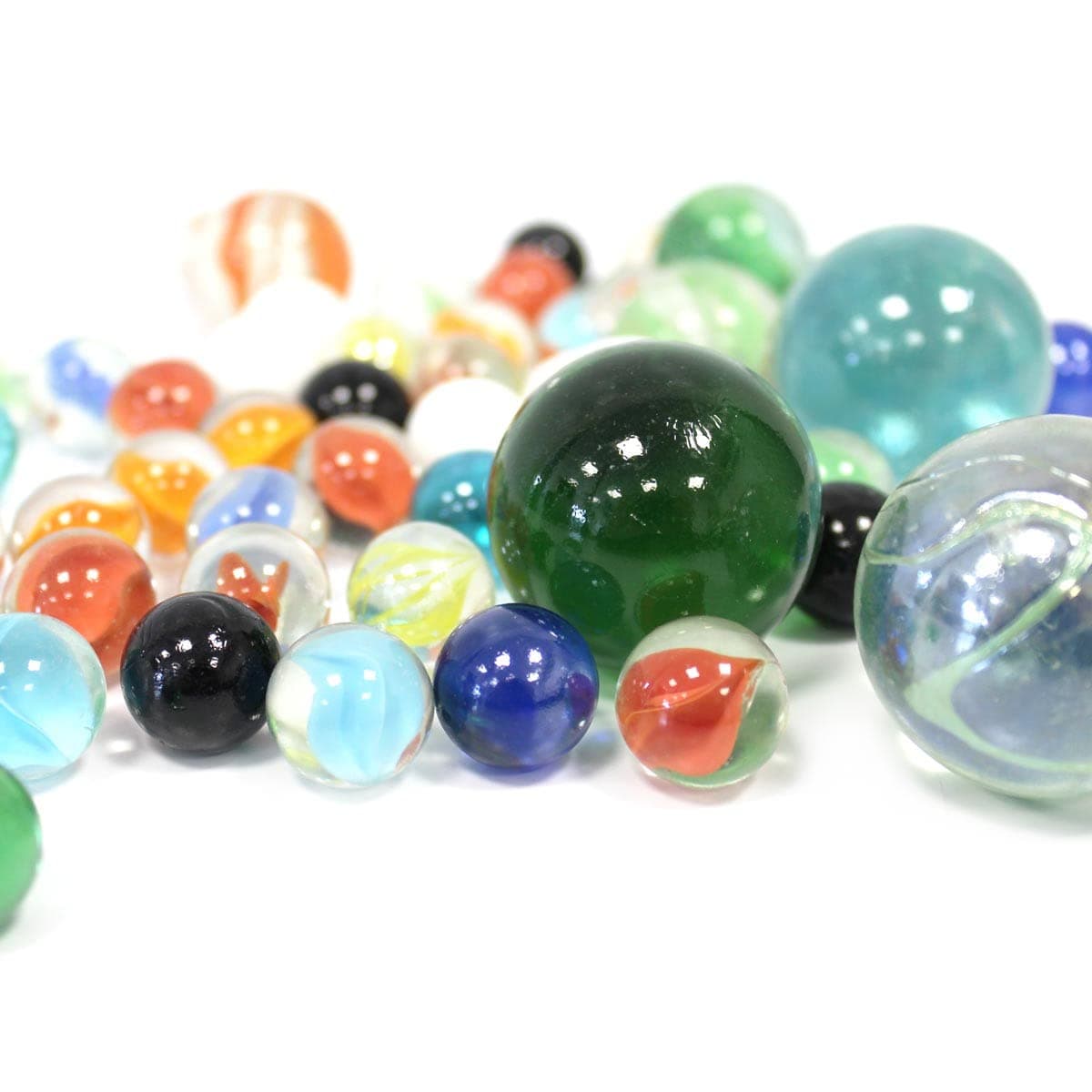Star marble set, 0.5 kg, assorted glass marbles