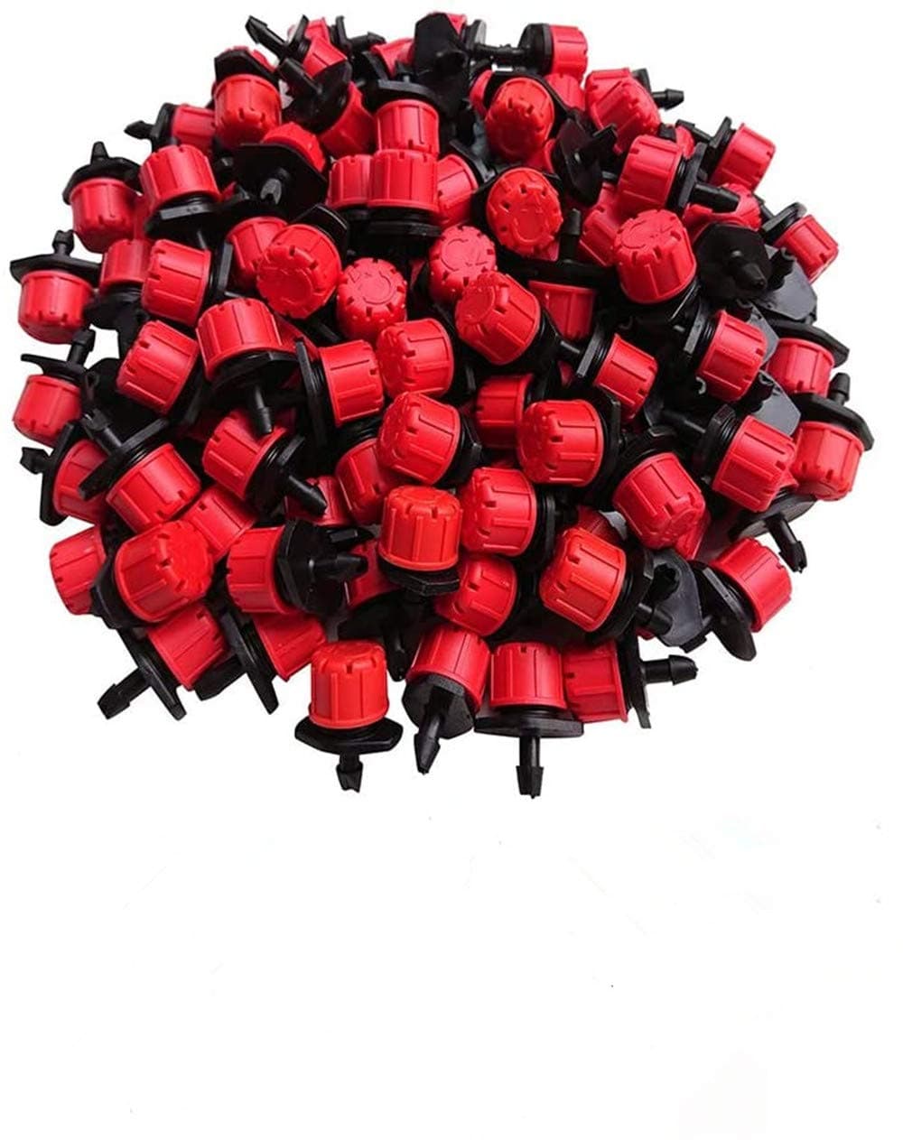 Landrip Adjustable Irrigation Emitter Drippers; Micro Flow Drip Head; Garden Irrigation Misting Nozzles; Micro Sprinklers Watering Tool Kits(Pack of 100)