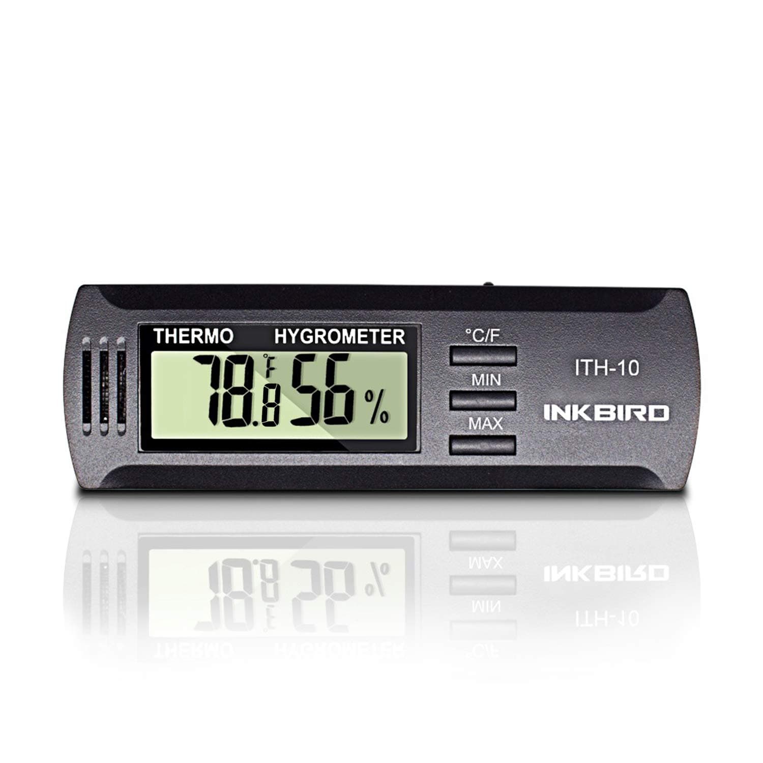 Inkbird ITH-10 Digital Thermometer and Hygrometer Temperature Humidity Monitor for Aging Box Guitar Ukulele