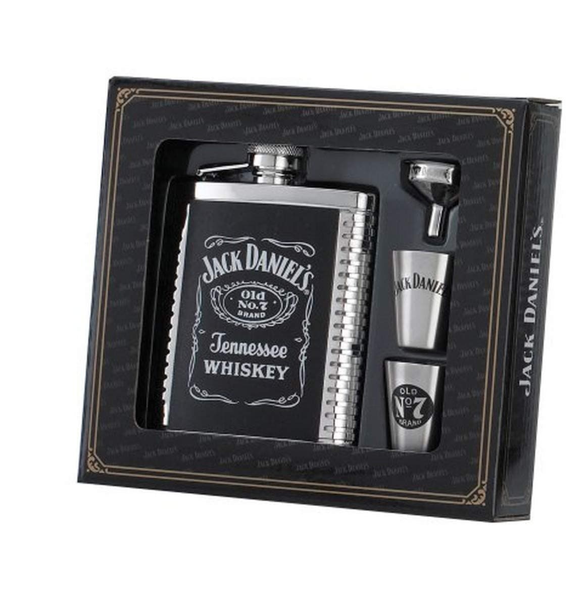Jack Daniels Licensed Barware 8471 Label Gift Set, 6 oz./1 oz., Silver