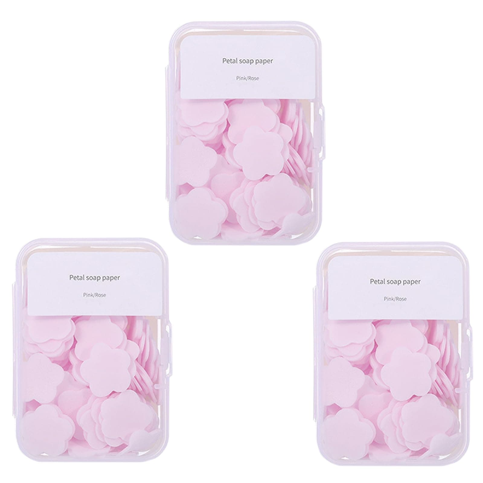 300pcs Portable Hand Washing Soap Sheets, Scented Mini Soap Sheets, Disposable Soluble Soap for Outdoor Travel, Camping, Hiking (Pink)