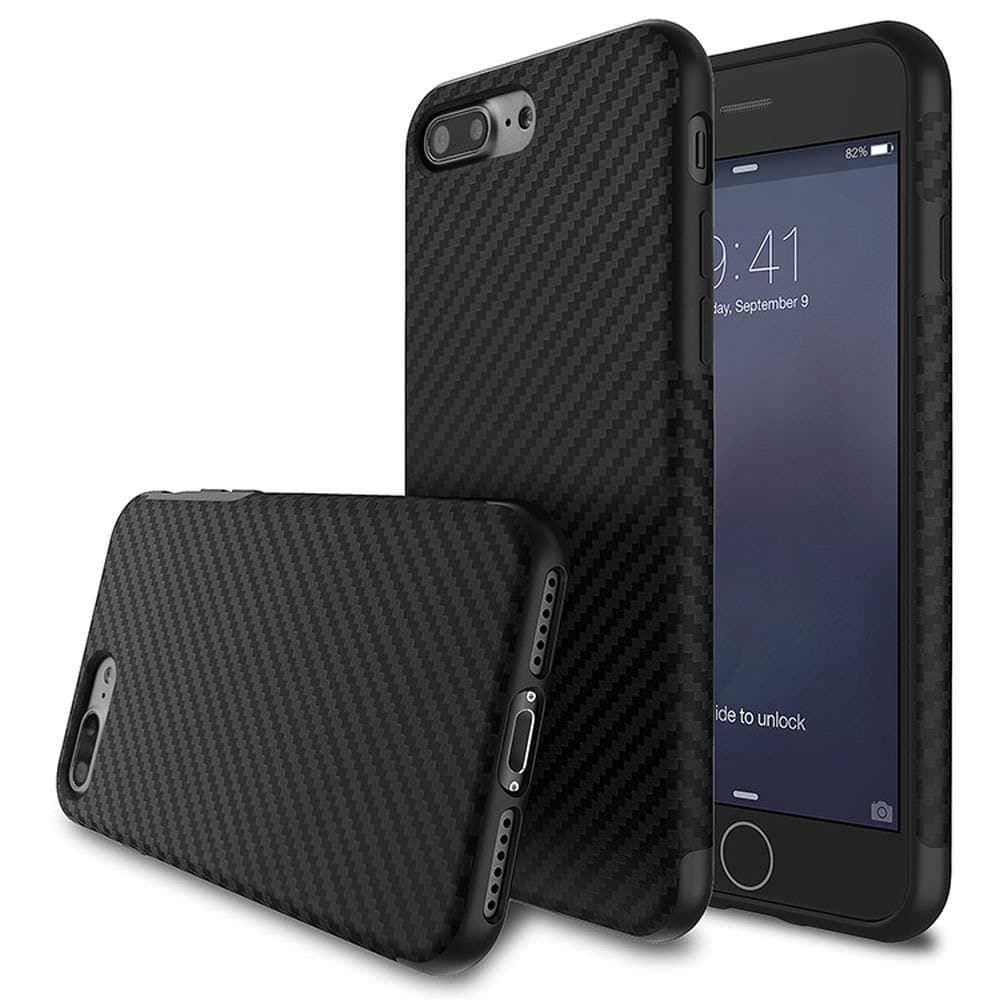 for iPhone 5S Case/iPhone SE 2016 Case, [Carbon Fiber Lines] TPU Silicone Ultra Slim Back Case,Shock Absorbing Bumper Protective Case Cover for Apple iPhone 5/5S/SE 2016 Black