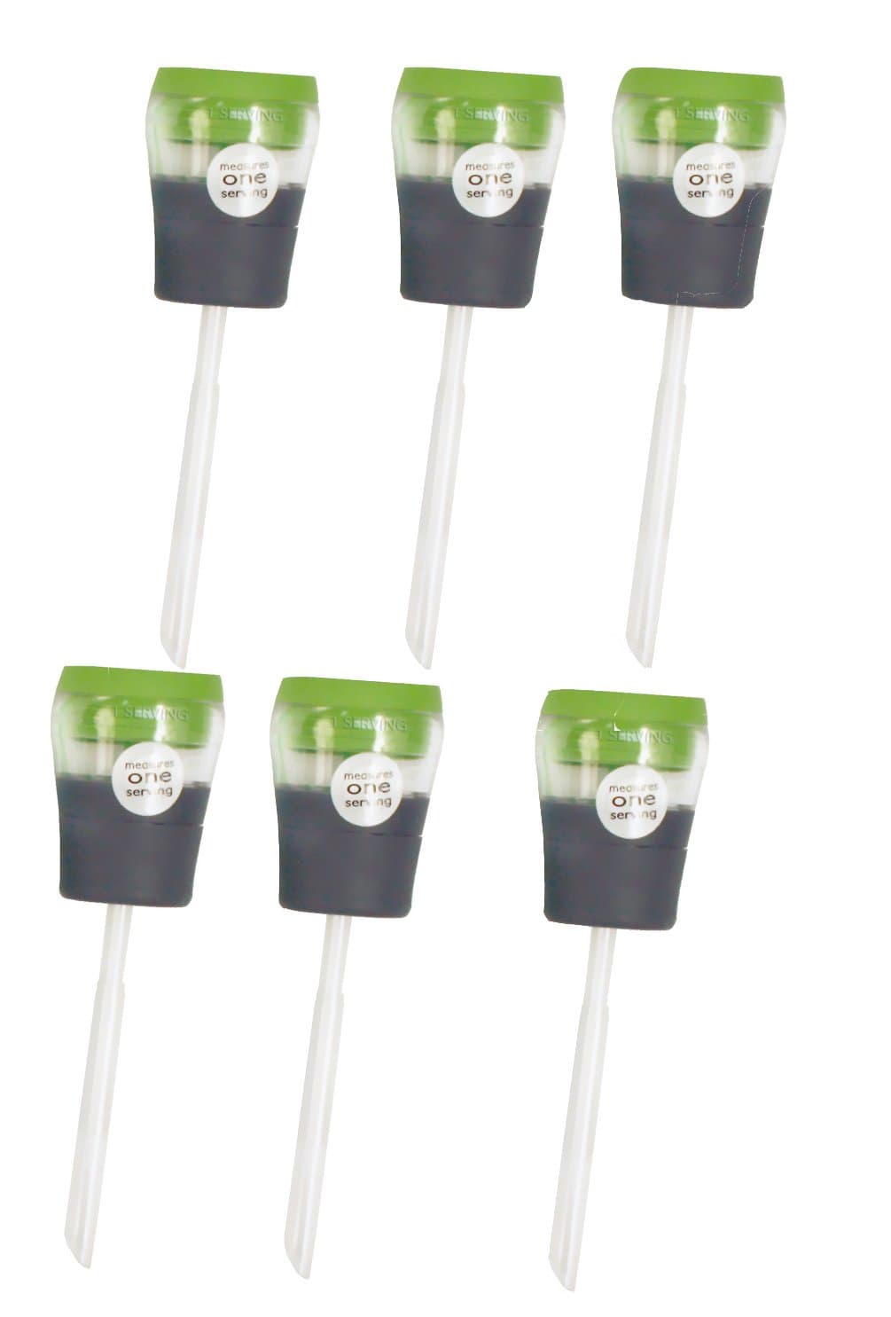 Jokari 6 Count Healthy Steps Portion Control Salad Dressing Lid, Multicolor