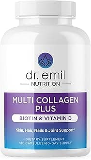 Multi Collagen Peptides Plus Biotin and Vitamin D | Biotin & Collagen Supplements | Hair Skin & Nails | Biotin Pills Hair Growth | 60 Servings
