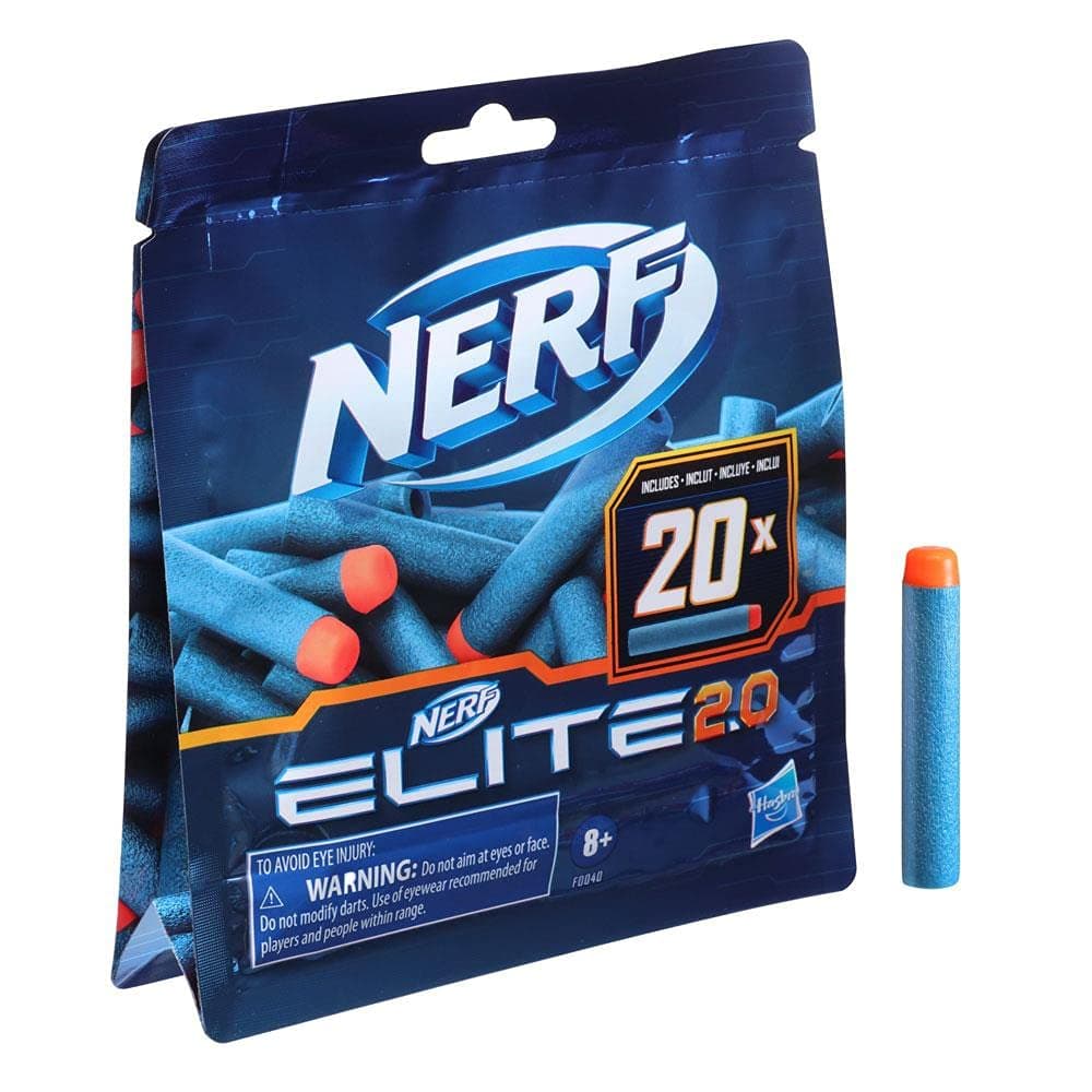 Nerf Elite 2.0 Dart Refill, 20 Darts, Compatible with All Blasters That Use Darts, Kids Outdoor Games