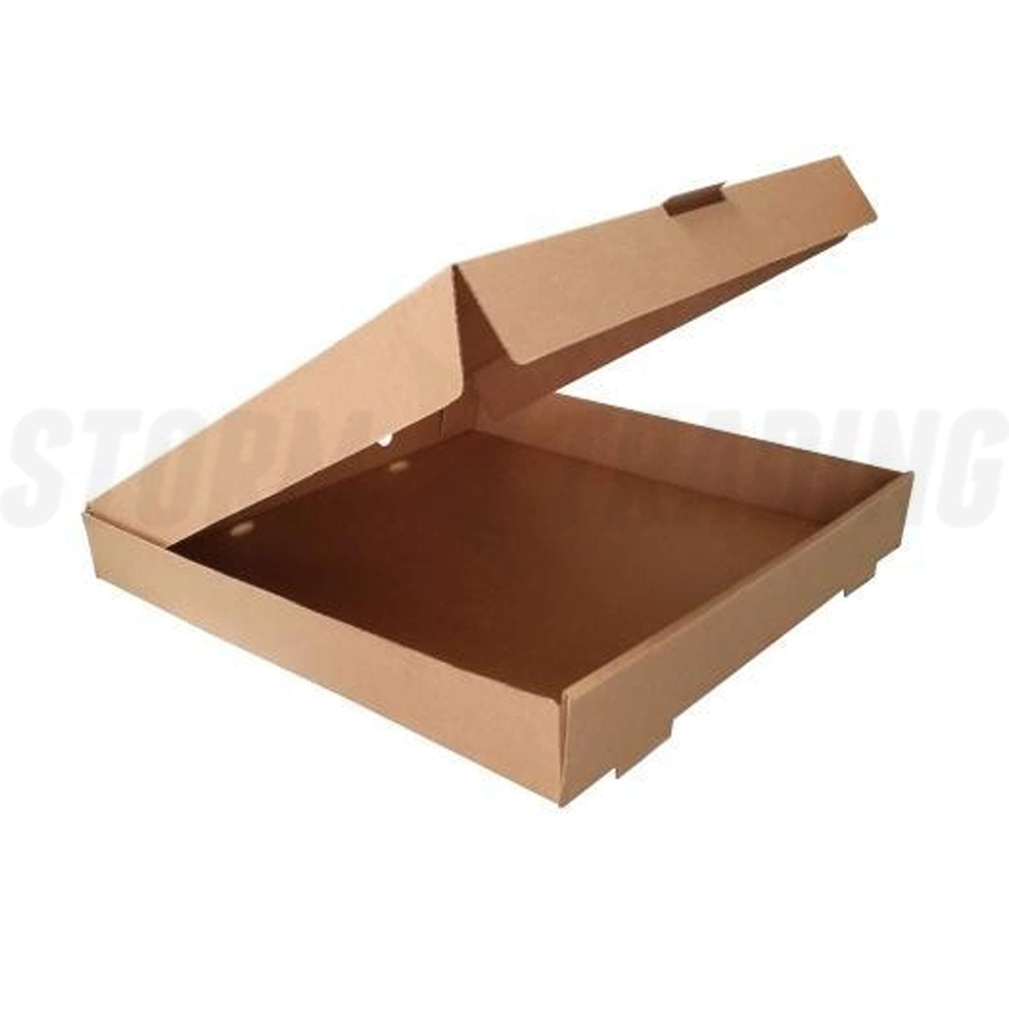 25 x Pizza Boxes 12" Flat Cardboard Postal Takeaway Style Plain Brown Boxes