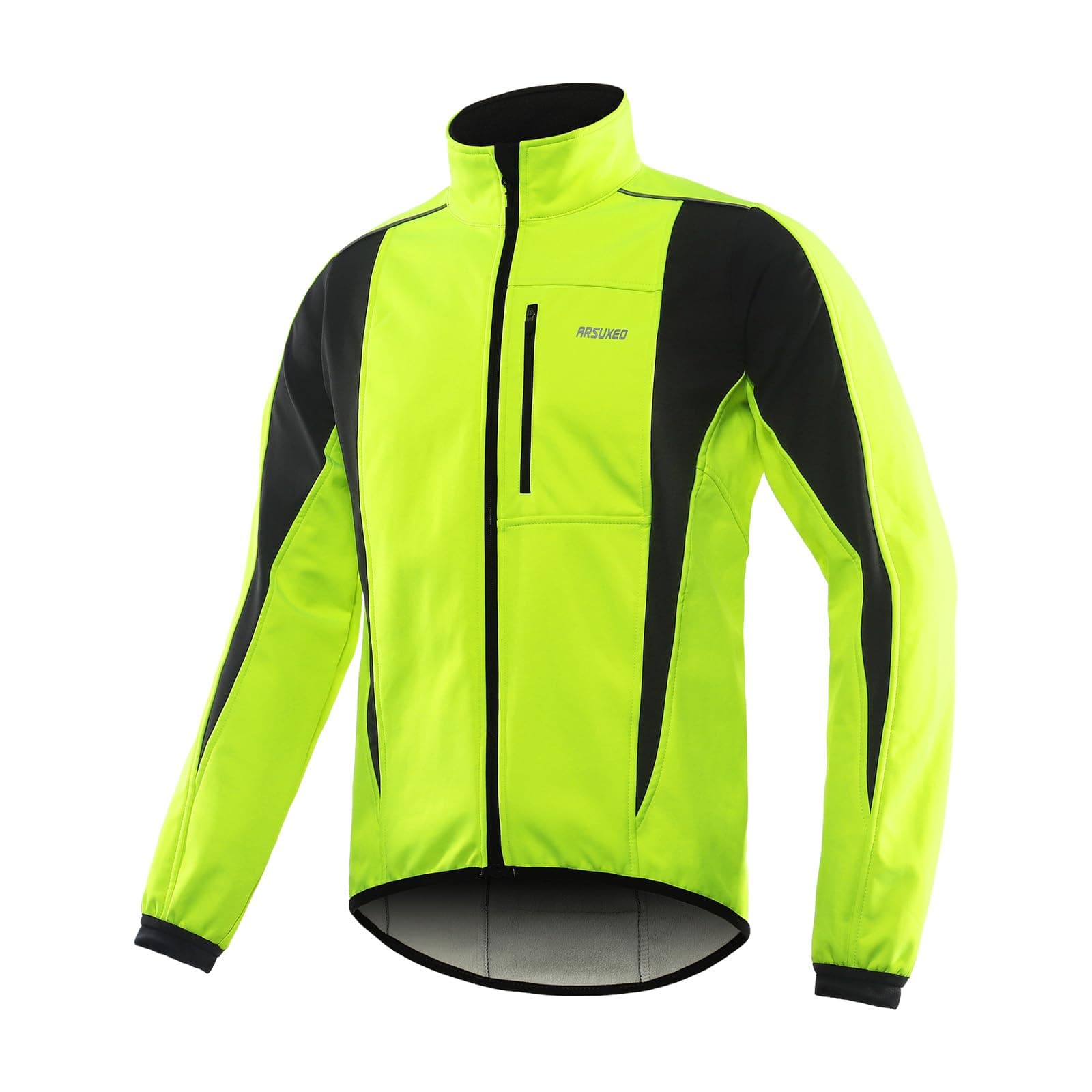 ARSUXEO Winter Warm UP Thermal Softshell Cycling Jacket Windproof Waterproof 15-k