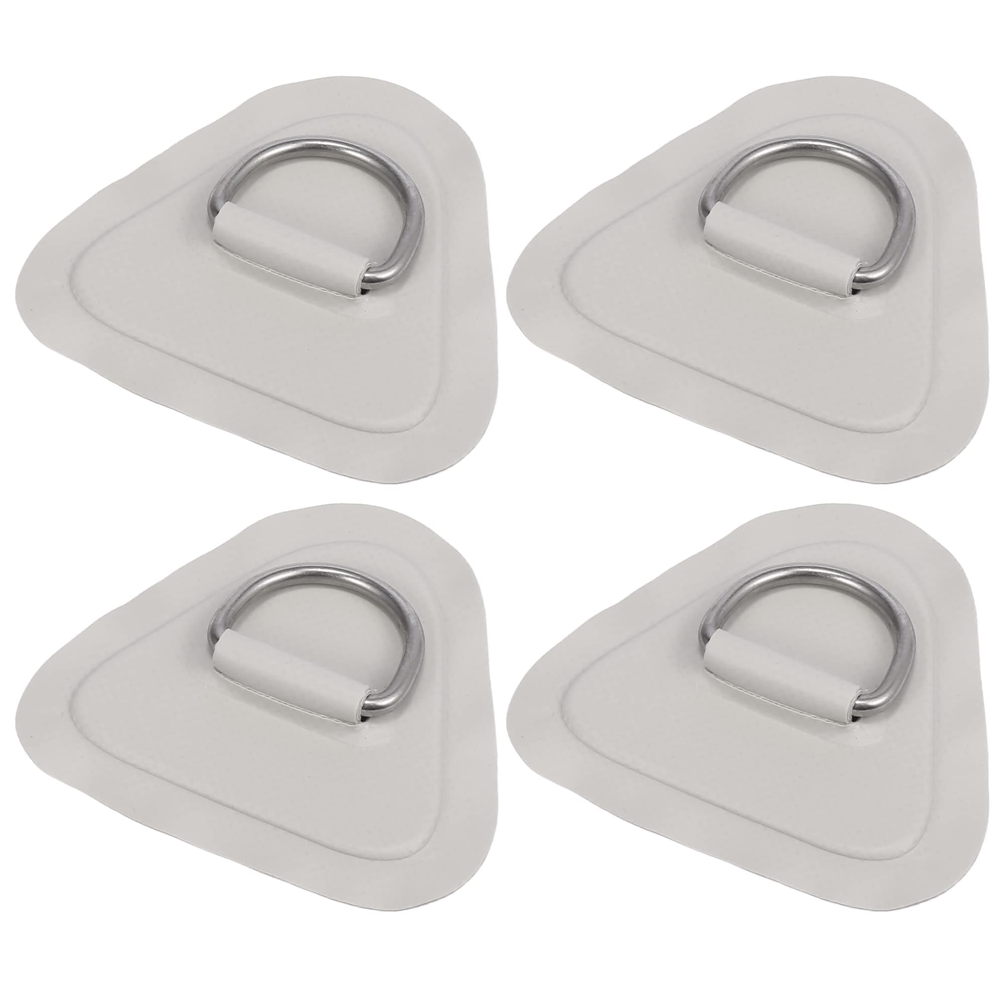 X AUTOHAUX 4pcs D Ring Patch PVC Stainless Steel Triangle Shape for Kayak