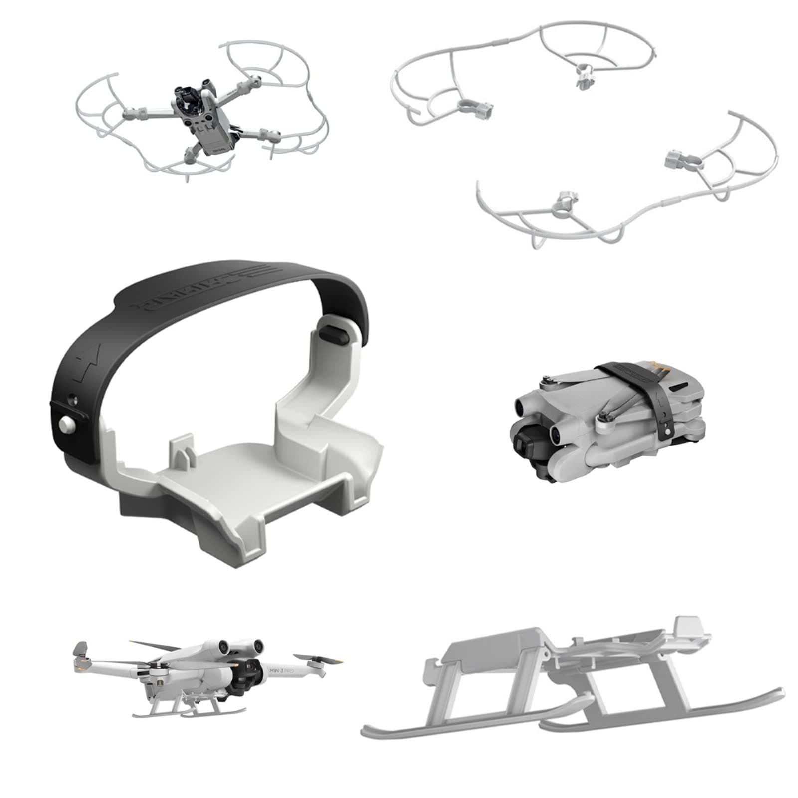 DJI Mini 3 Pro Accessories (3-in-1) Propeller Guard, Landing Gear, Propeller Holder Strap for DJI Mini 3 Pro Fly More Kit Plus