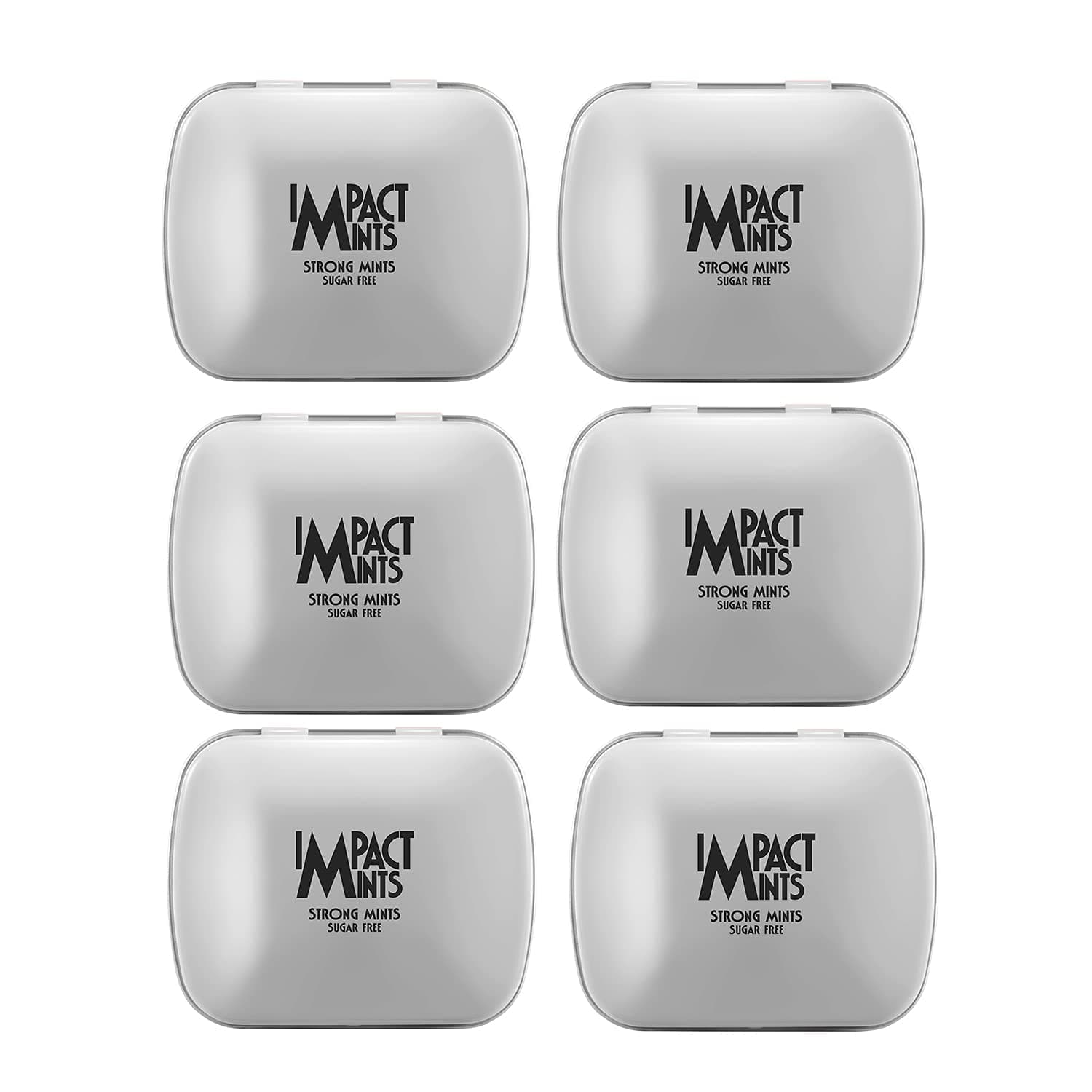 Impact Products Mints Strong Mints, Sugar Free, 6 x 14 g