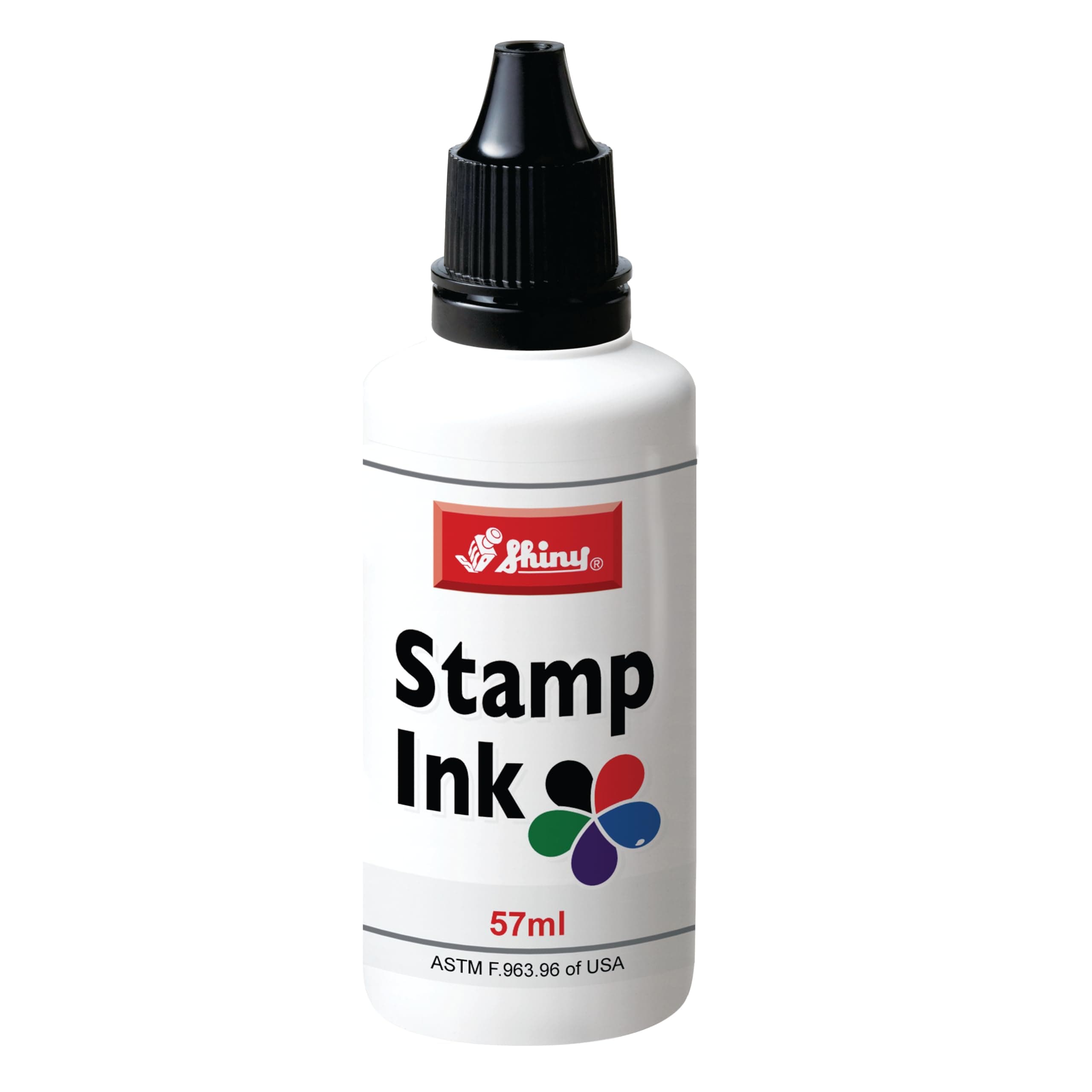 Shiny SHI-40600 Self-Inking Stamp Refill Ink by 2oz, Black Ink