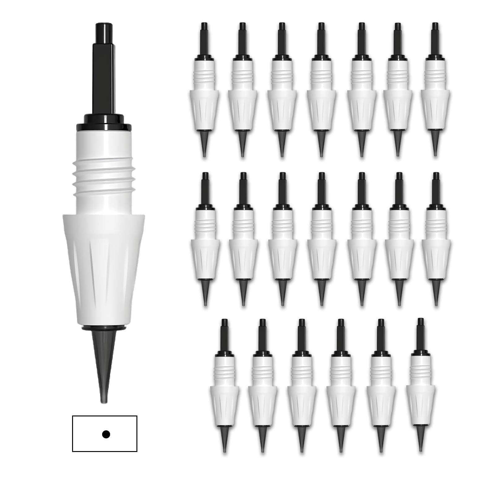 20Pcs Disposable Tattoo Needle Cartridges Model M1, Original Replacement Needle Part for Permanent Makeup Tatto Machine Artmex V6, V8, V9, V11 (M1, 20Pcs)