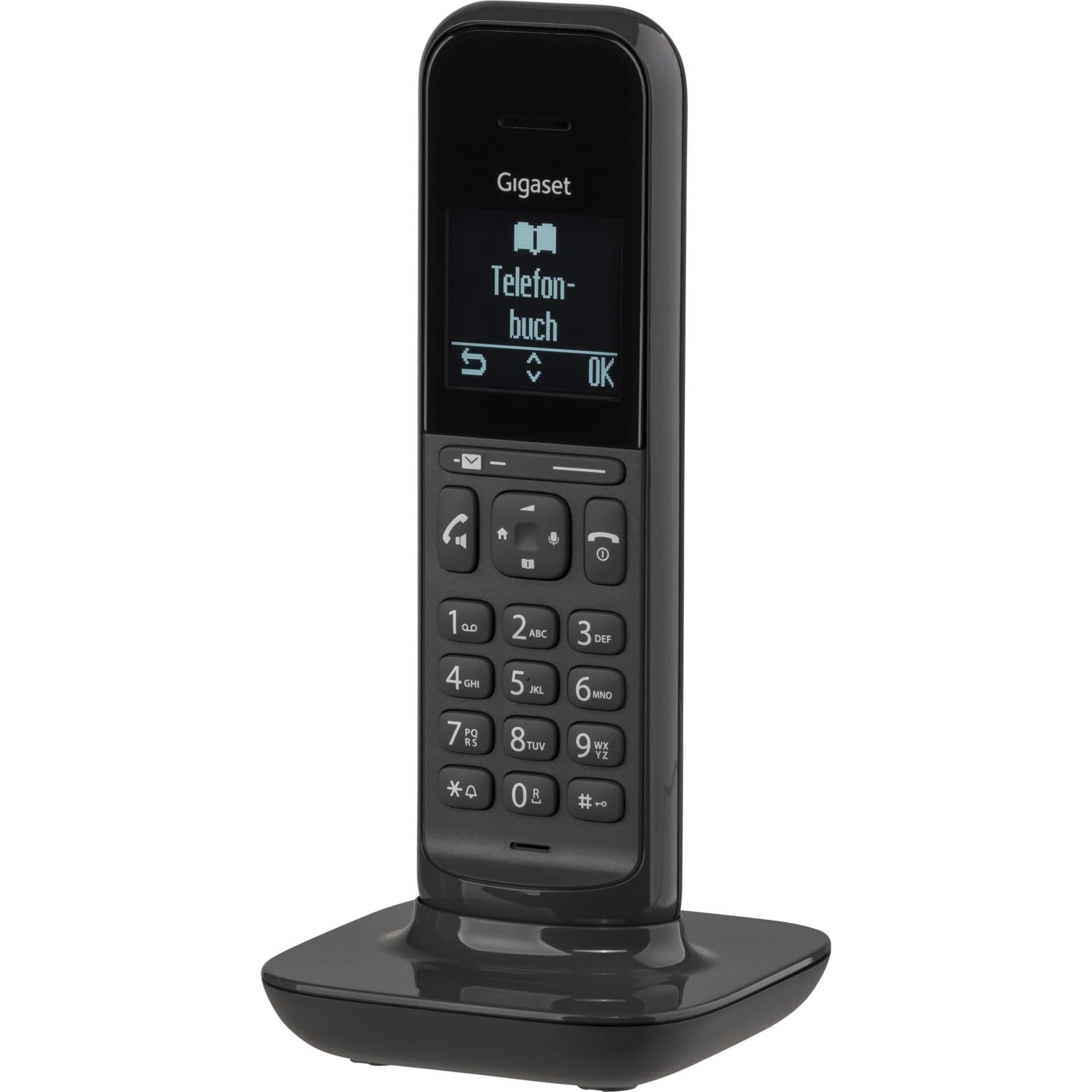 Gigaset CL390HX Design DECT Handset with Charging Cradle - Fritzbox Compatible - Wireless Phone for Router and DECT Base - Direct Dial Function - Protection from Unwanted Calls - Satellite Grey