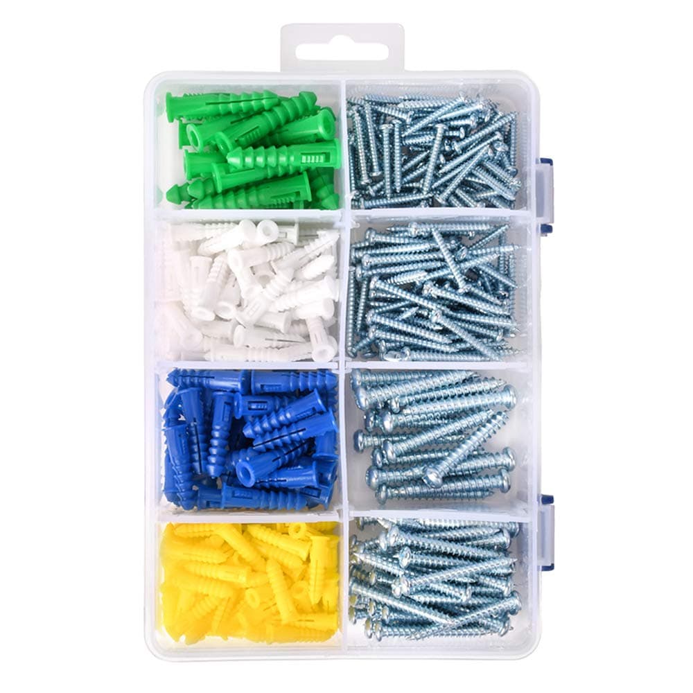 Wall Anchors Kit 400-Pieces, Assorted Sizes with Screws