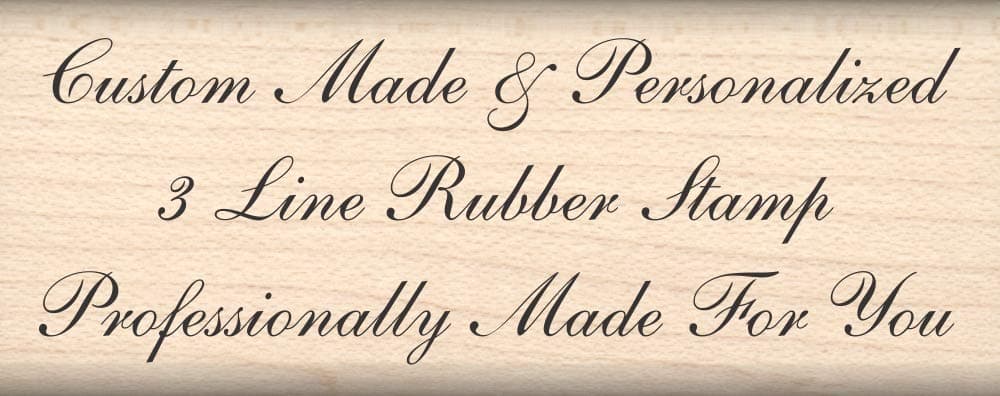 Stamps by Impression Custom Made Personalized Rubber Stamp (3 Line) Choice of Font