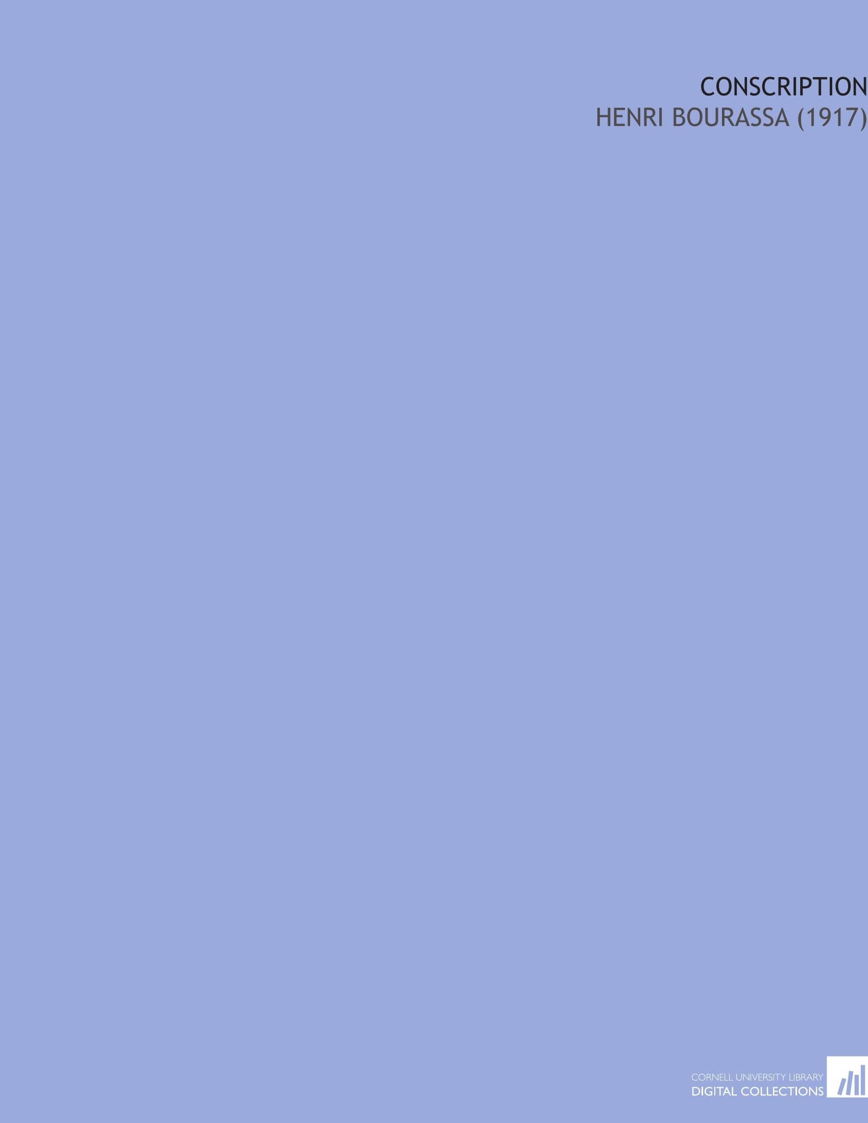 Conscription: Henri Bourassa (1917)