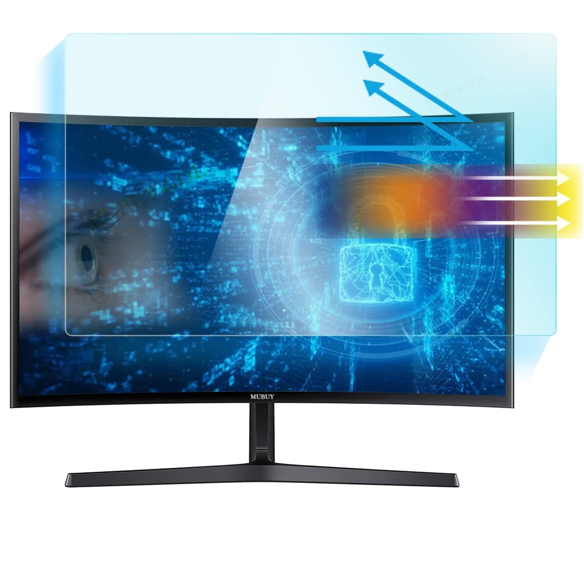 2-Pack 27" Anti Blue Light Anti Glare Screen Protector for Dell/HP/Acer/ViewSonic/ASUS/Aoc/Samsung/Sceptre/LG Diagonal 27" 16:9 Standard/Curved Monitor &Touchscreen, Eye Protection Glare UV Filter