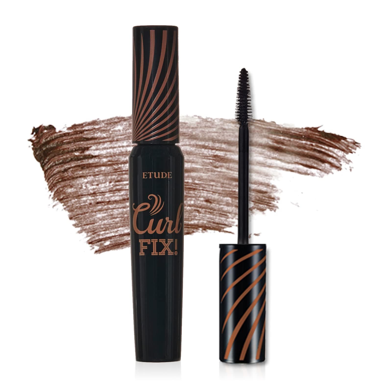 ETUDE Lash Perm Curl Fix Mascara #2 Brown | A curl fix mascara that keeps fine eyelashes powerfully curled up for 24 hours by ETUDE's own Curl 24H Technology