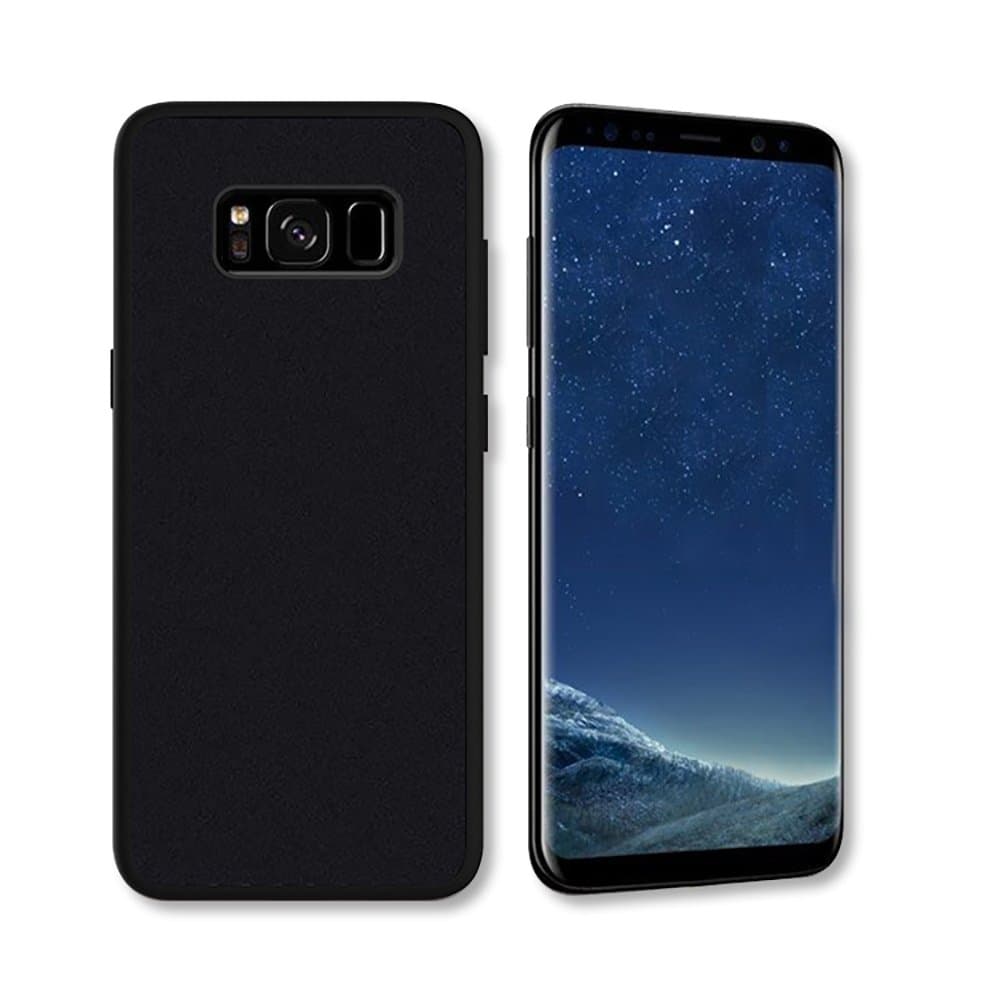 Galaxy S8 Plus Phone Case by Studio P12, Anti Gravity, Nano Particle Material That Sticks on Any Smooth Flat Surface, Black
