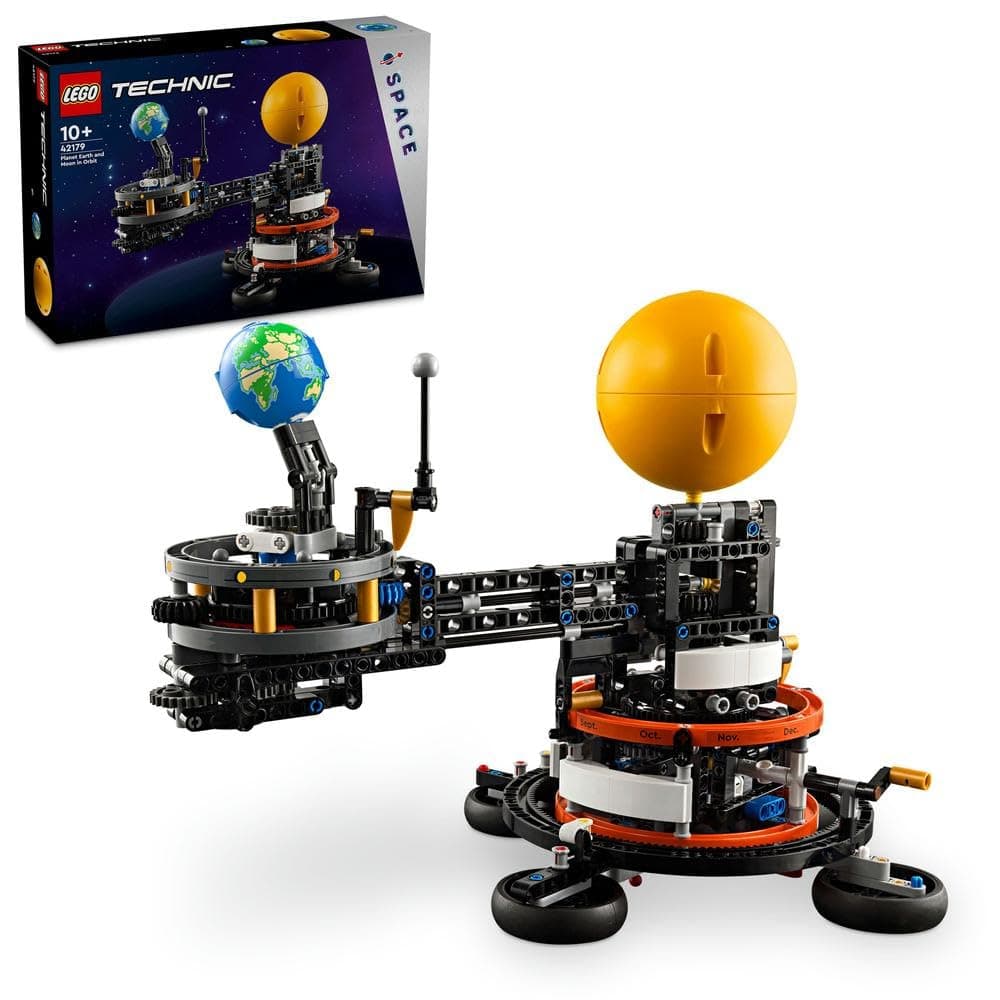 Technic Planet Earth and Moon in Orbit Model Building Set, Outer Space Toys for 10 Plus Year Old Kids, Boys & Girls, Solar System Toy for Imaginative, Independent Play, Birthday Gift Idea 42179