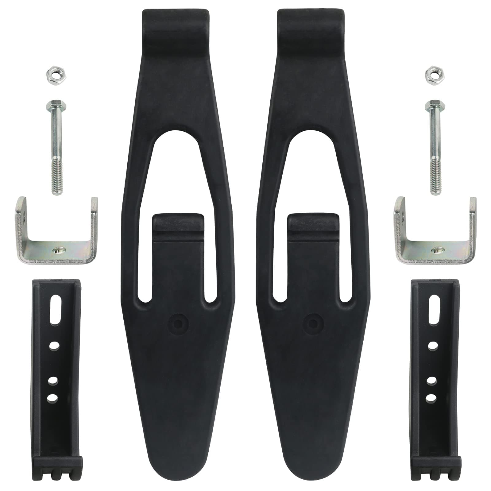 Hood Latch Strap with Catch Bracket Kit 2 Pack Compatible with Kenworth T300 T600 T800 W900, Peterbilt 357 367 377 378 379 388 389 1987-2011 Truck Hood Parts Replaces 23-13857 L56-0001 HLK1035