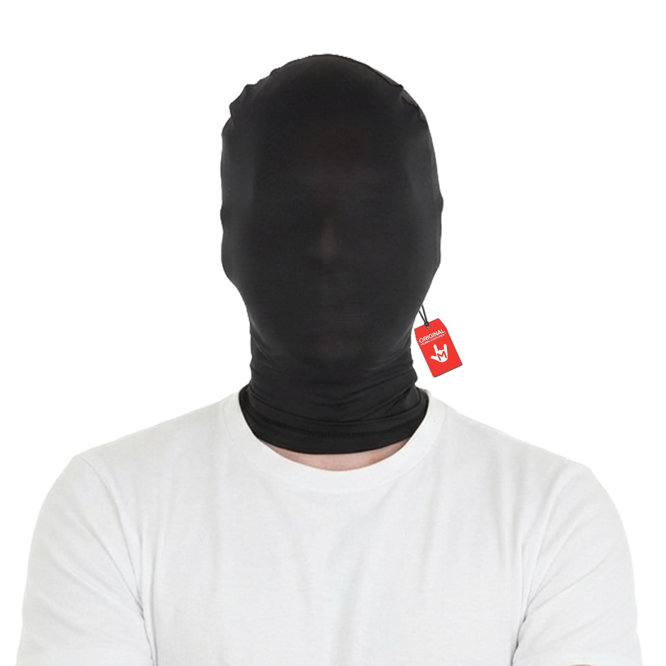 Morphsuits Black Morph Mask, Black Full Face Mask, Faceless Mask